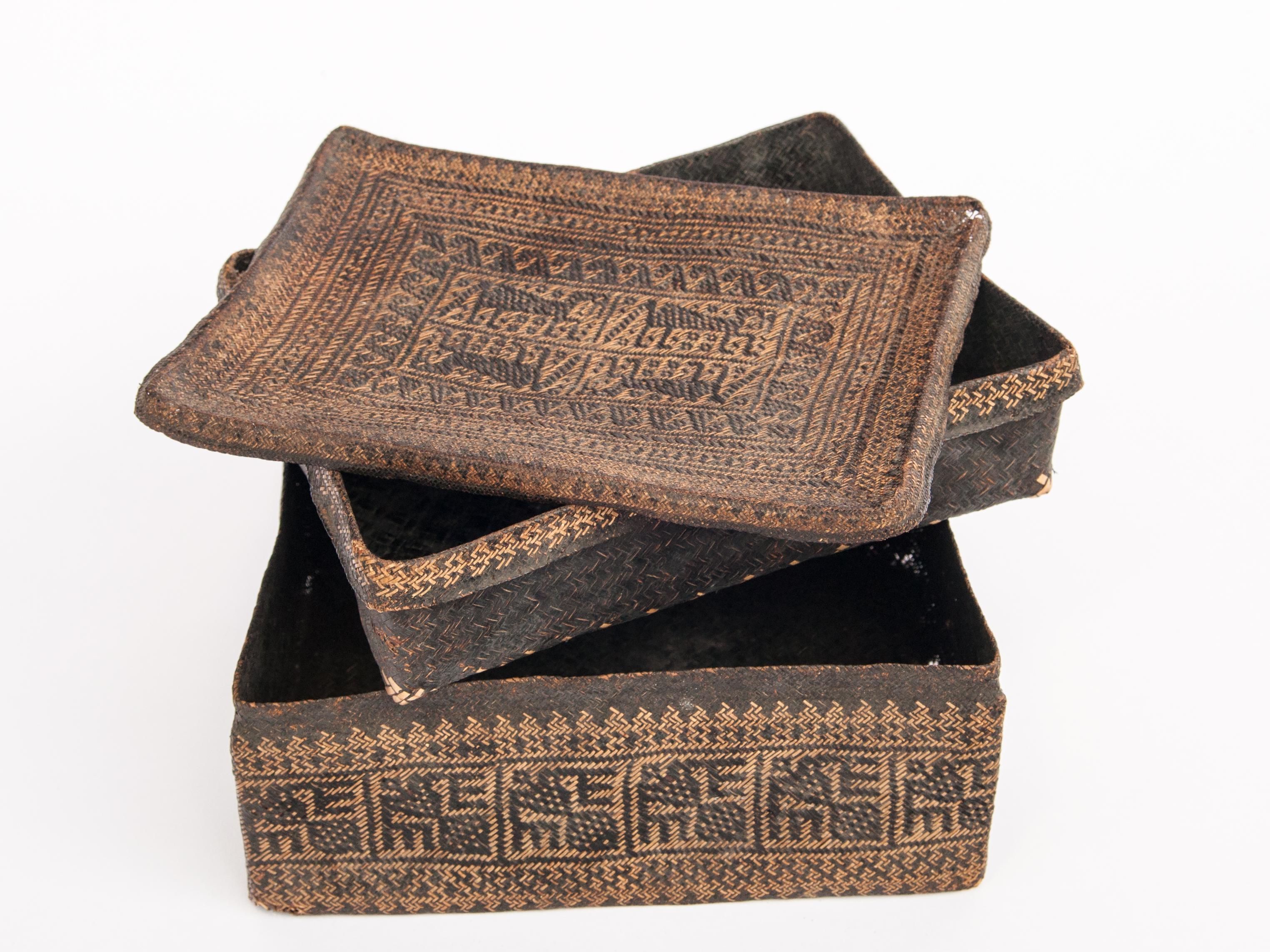 Betel Basket with Woven Design, Lampung, Sumatra Late 19th to Early 20th Century 1