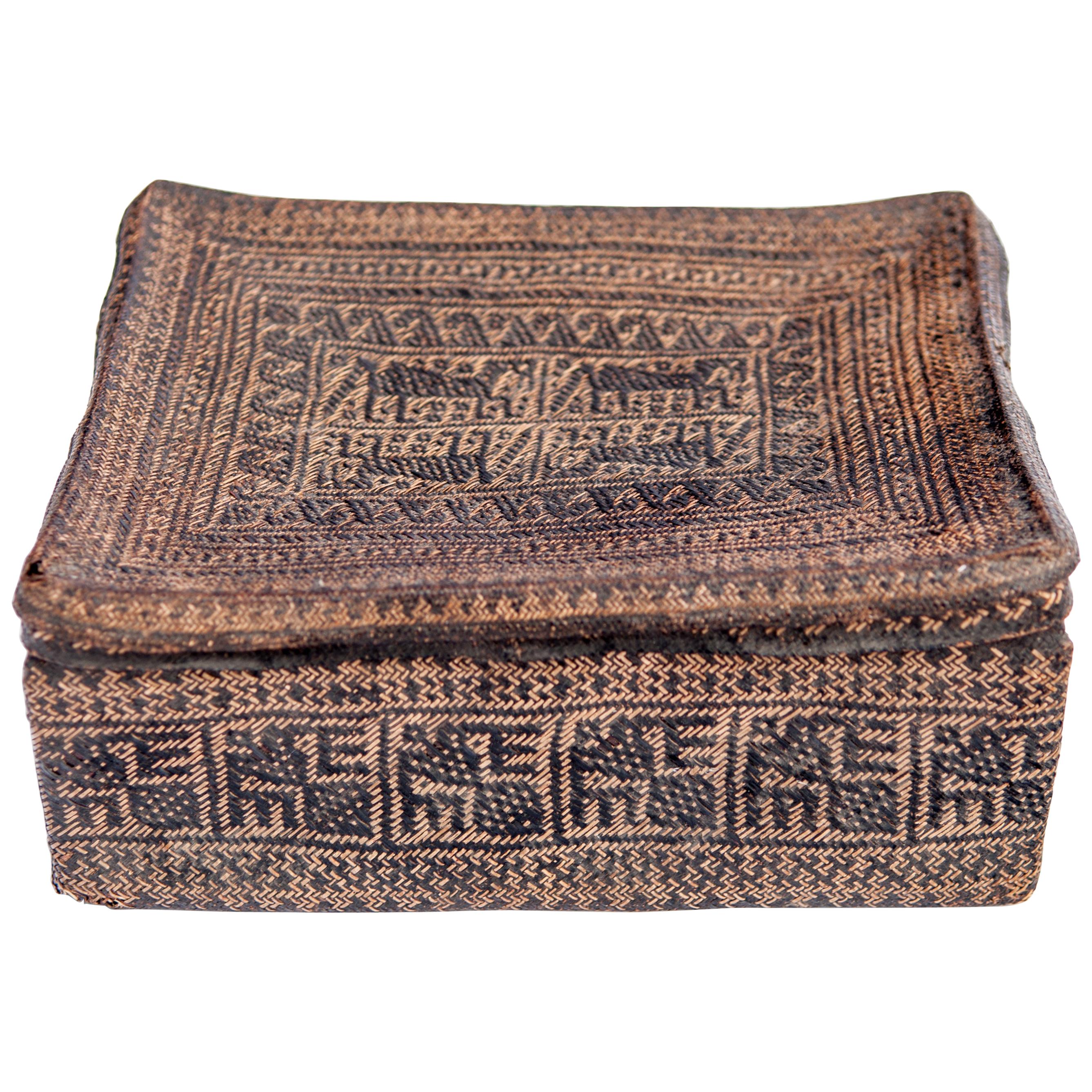 Betel Basket with Woven Design, Lampung, Sumatra Late 19th to Early 20th Century