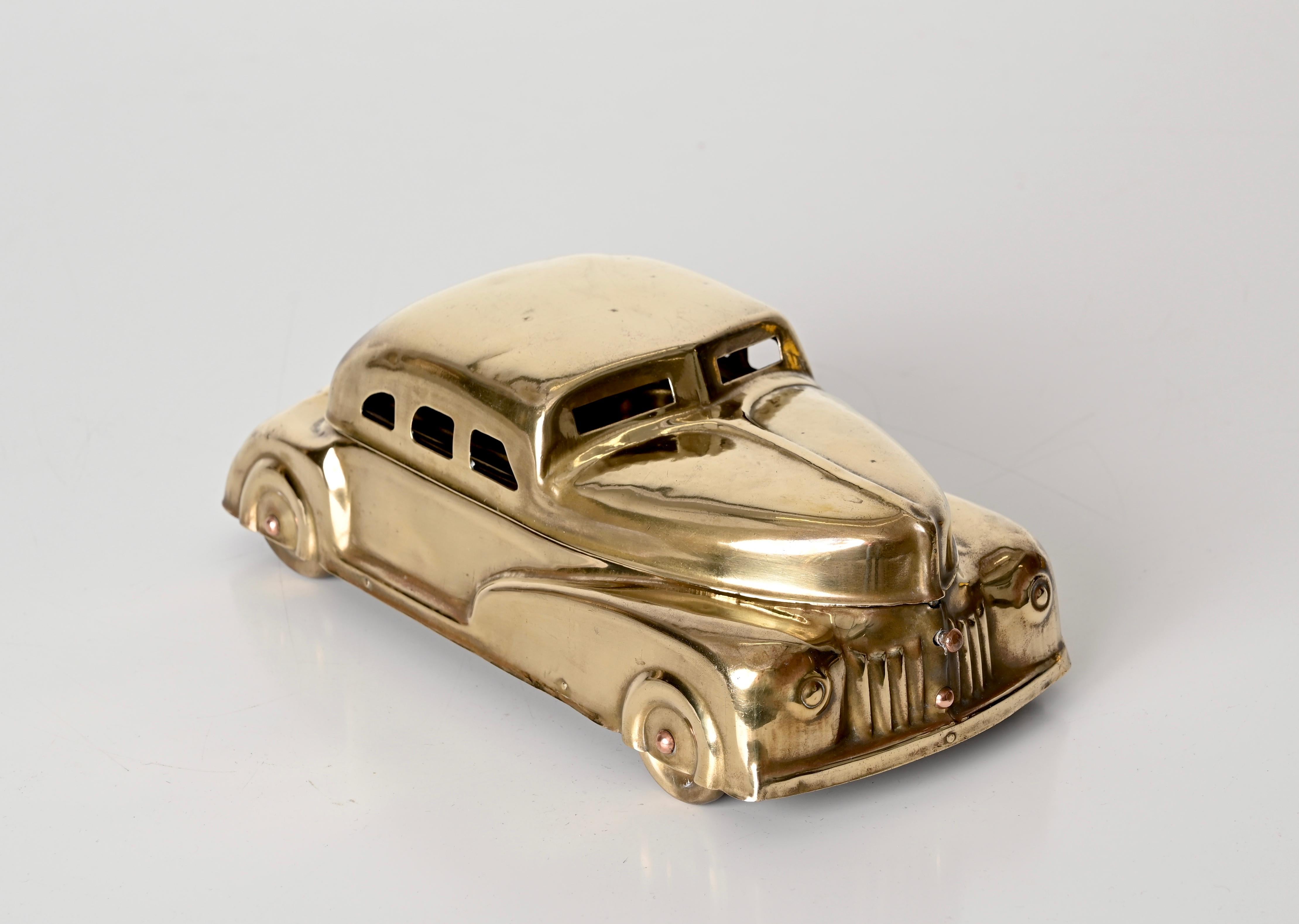 Betel Motor Brass Model Car, Art Deco Box, Collectible Paint Set, 1930s For Sale 7