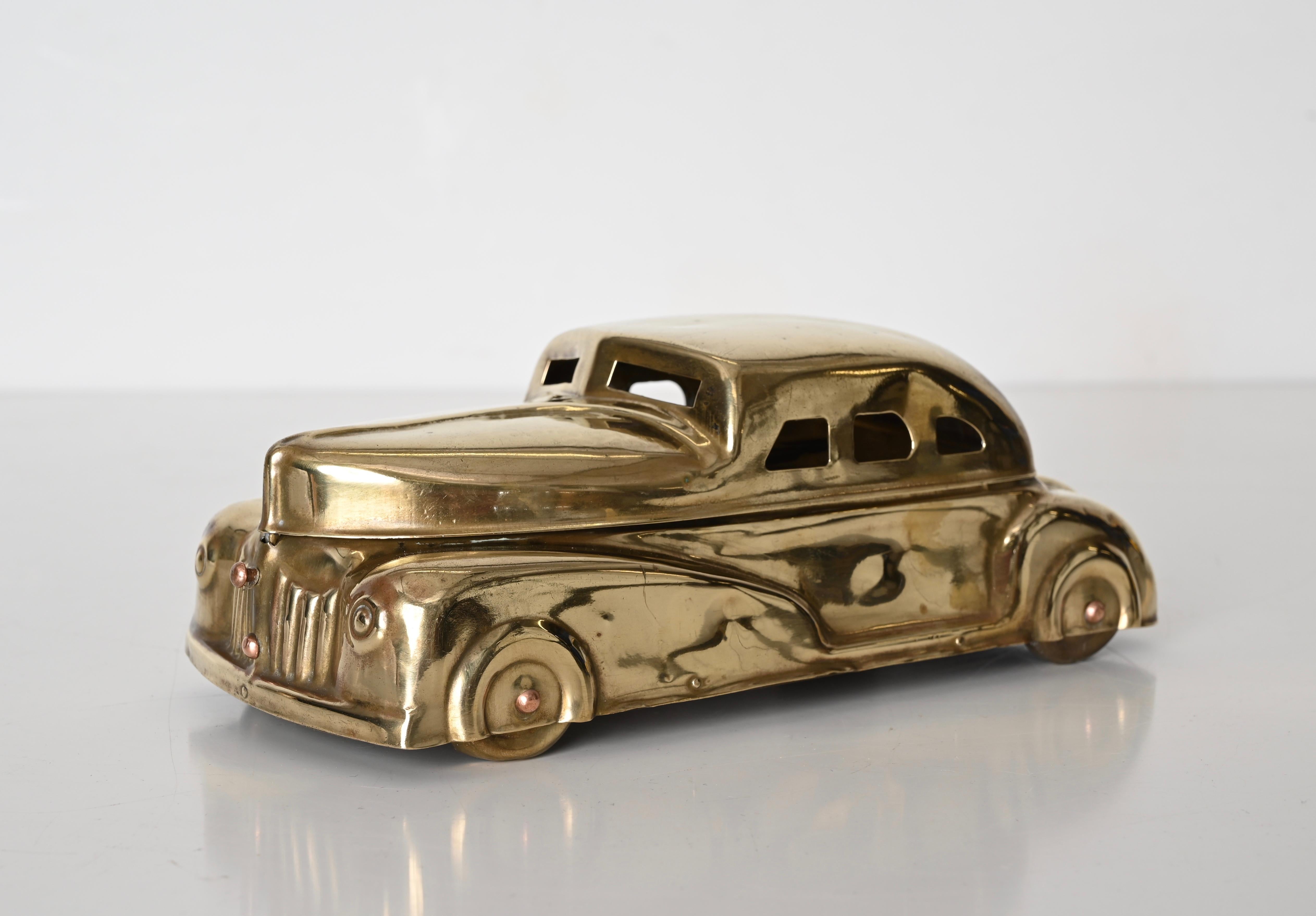 Betel Motor Brass Model Car, Art Deco Box, Collectible Paint Set, 1930s For Sale 8