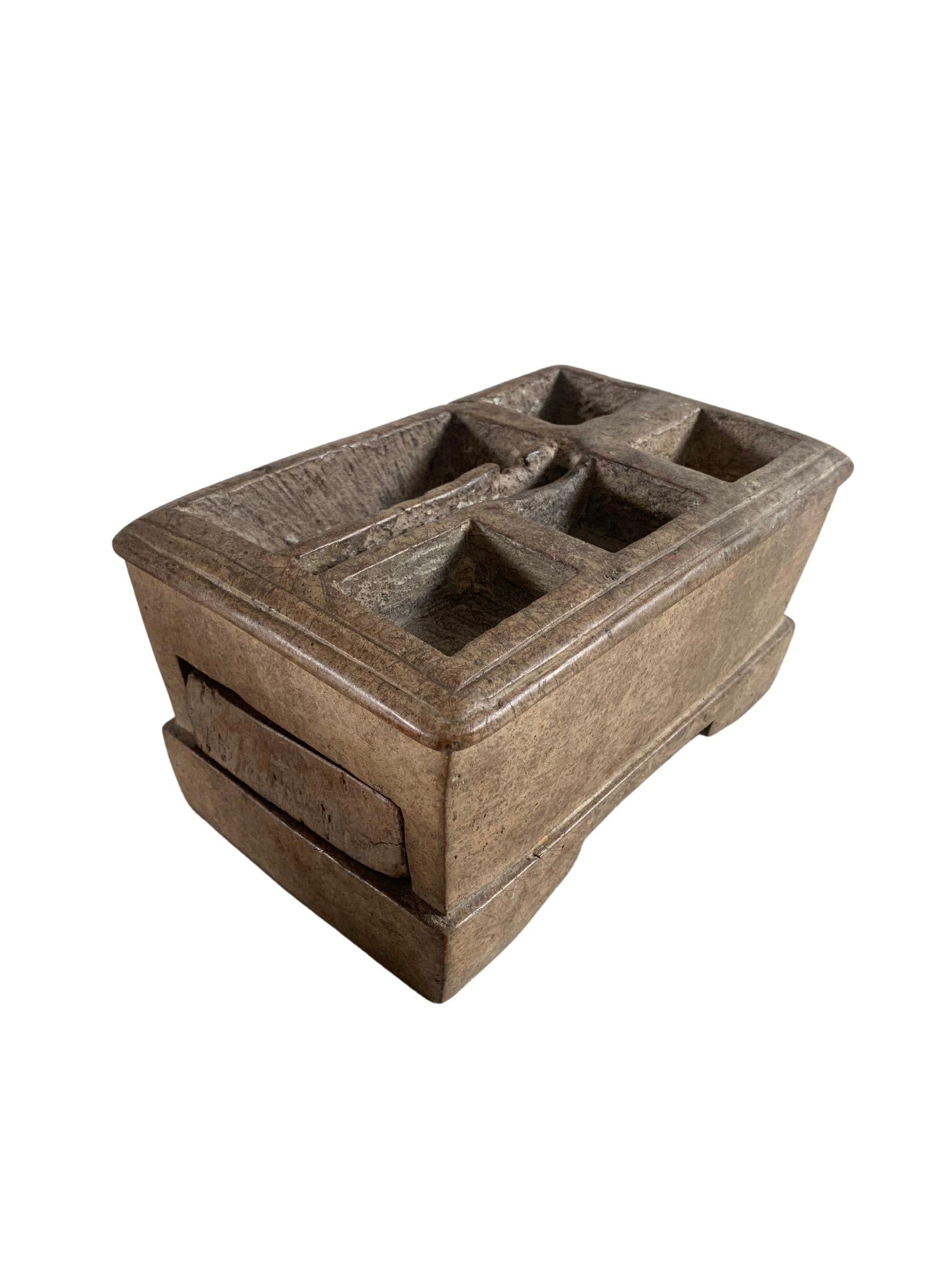 Hand-Carved Betel Nut Box from Java, Indonesia, c. 1900