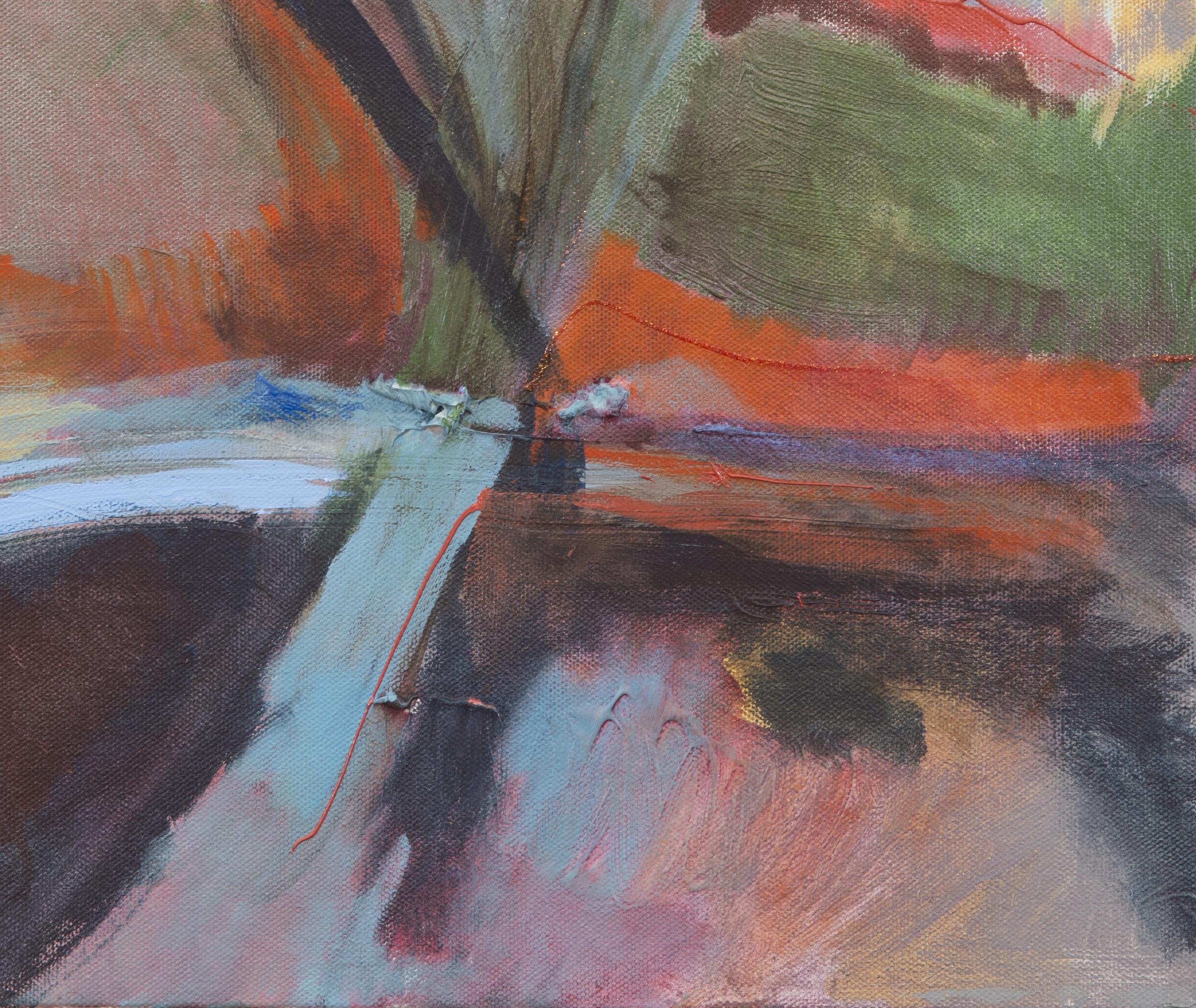 Herbstlicher Rhythmus (Geometrische Abstraktion), Painting, von Beth Barry