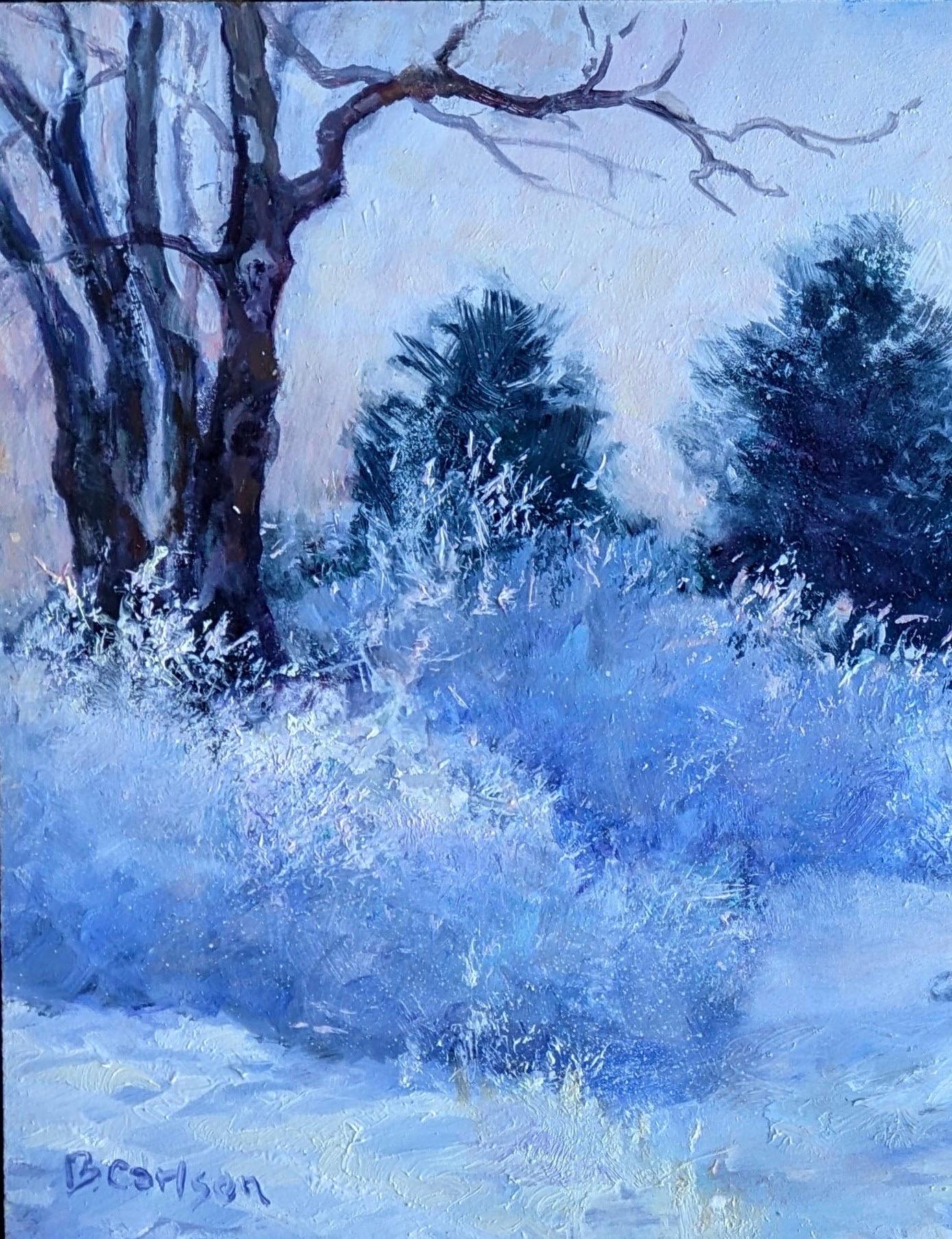A Small Landscape Painting Which Packs the Drama of A Snowy and Icy Winter Scene 1