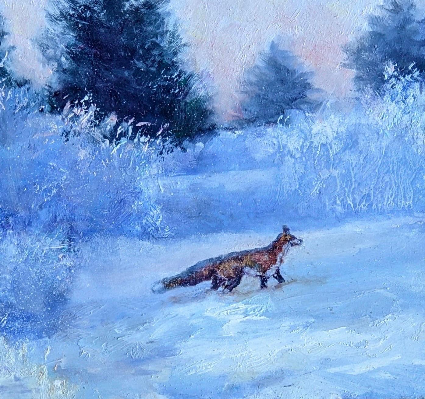 A Small Landscape Painting Which Packs the Drama of A Snowy and Icy Winter Scene 2