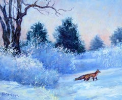 A Small Landscape Painting Which Packs the Drama of A Snowy and Icy Winter Scene