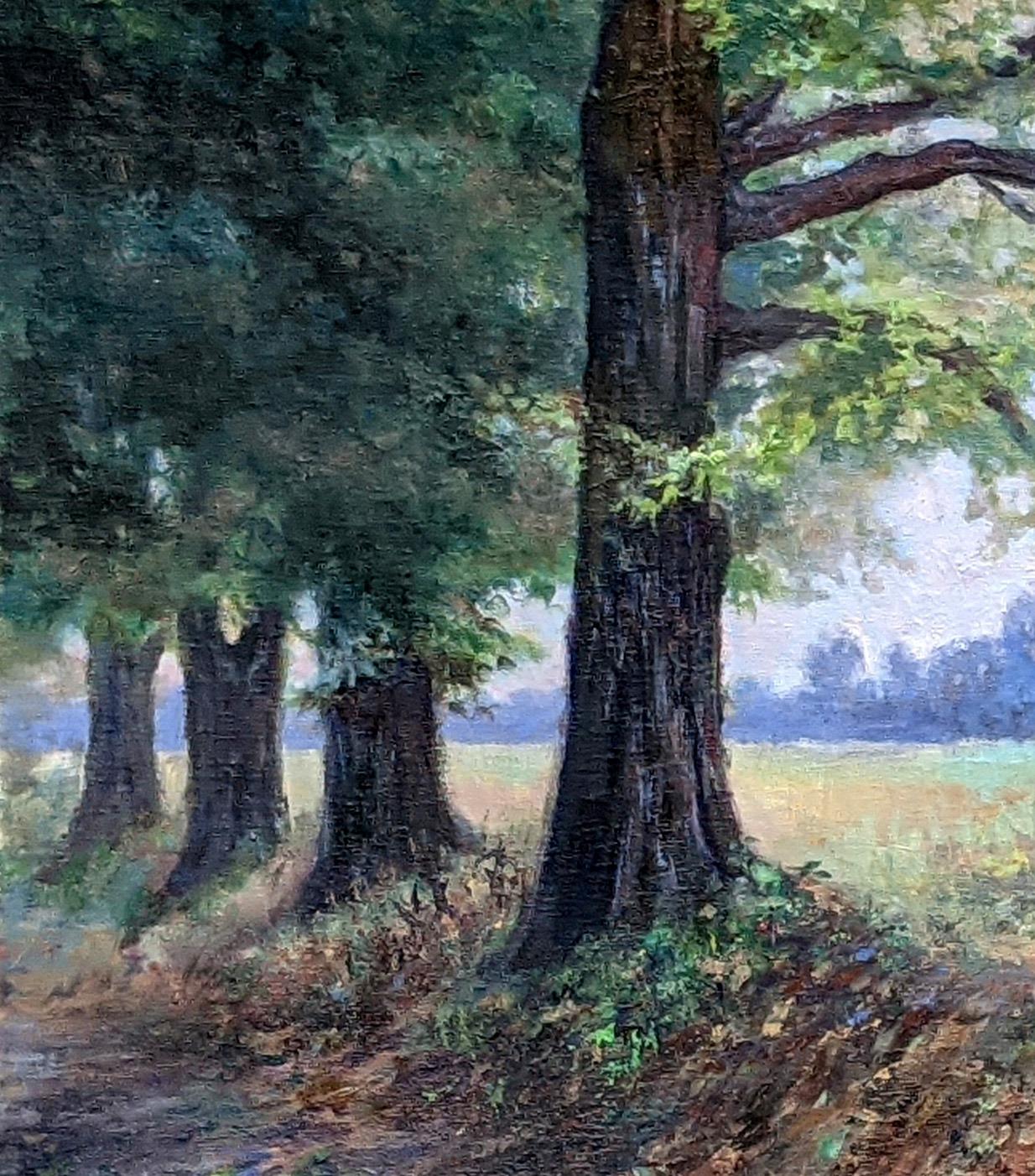 Under the Maples - Realist Painting by Beth Carlson