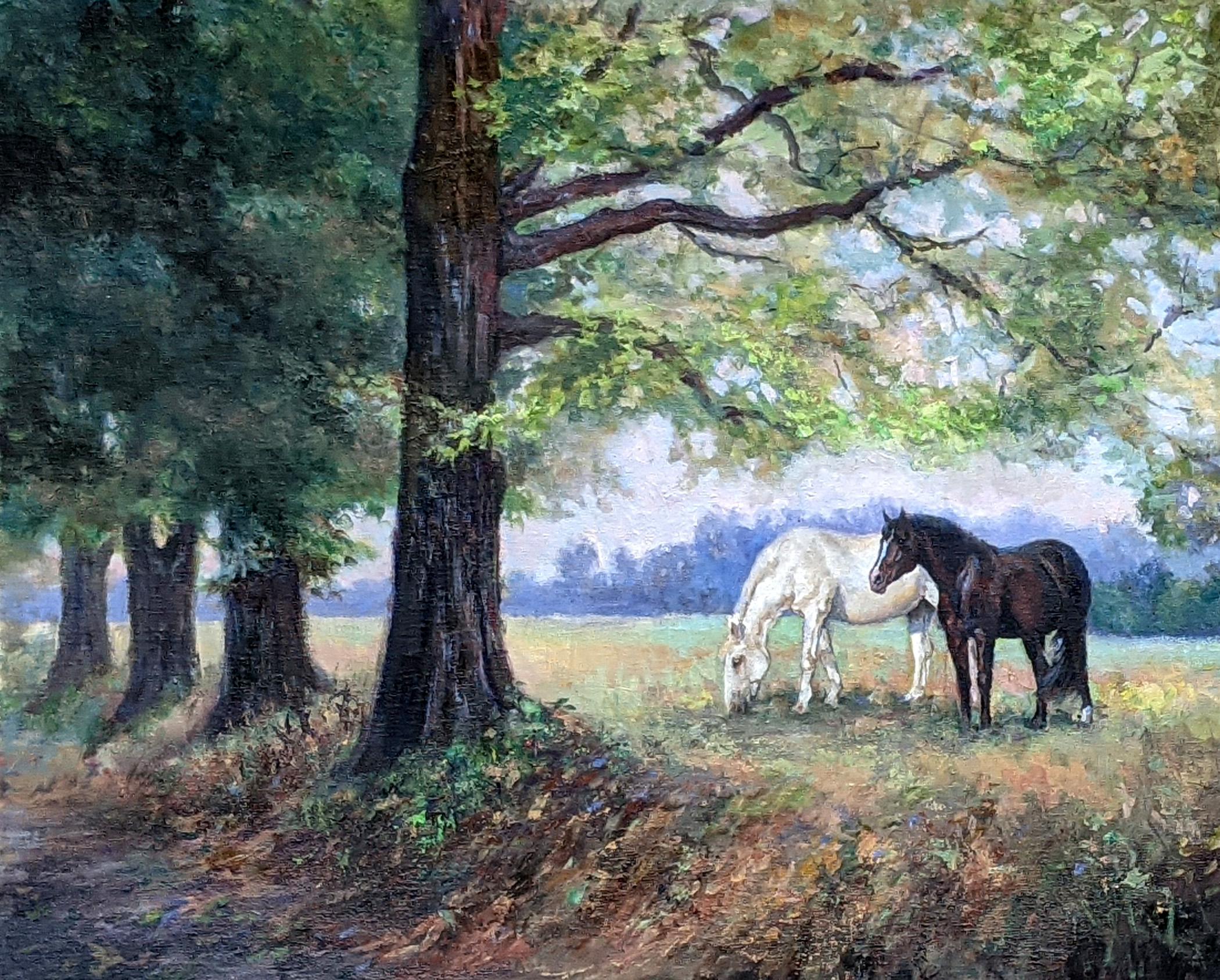Beth Carlson Animal Painting - Under the Maples