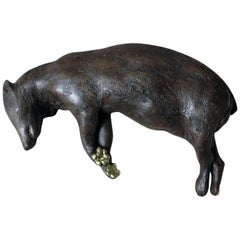 Beth Carter, Badger, Bronze Resin and Gilded Paws, 2010, Edition 2 of 15