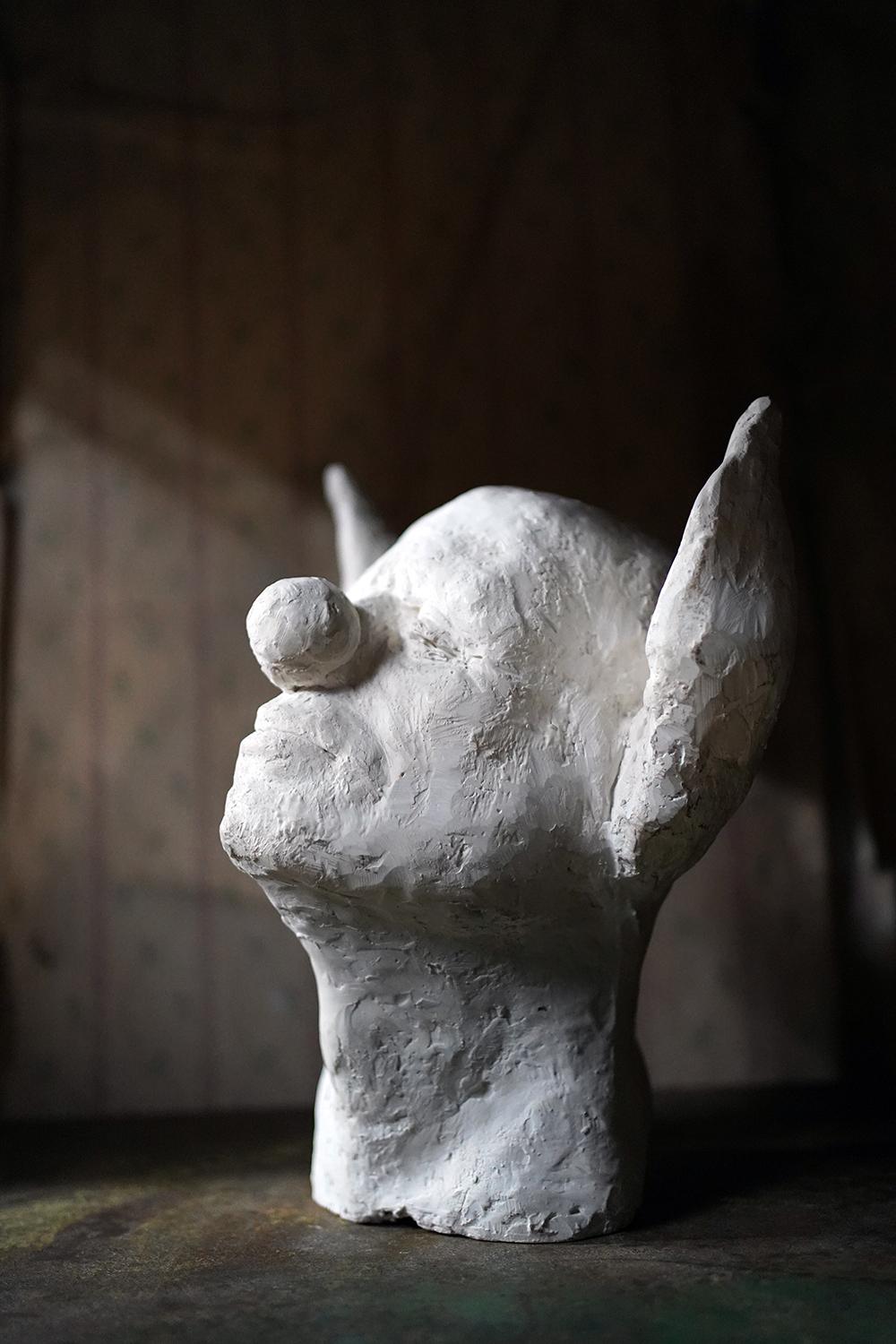 Beth Carter, Clown Head with Donkey Ears, Jesmonite, 2014, Unique 3