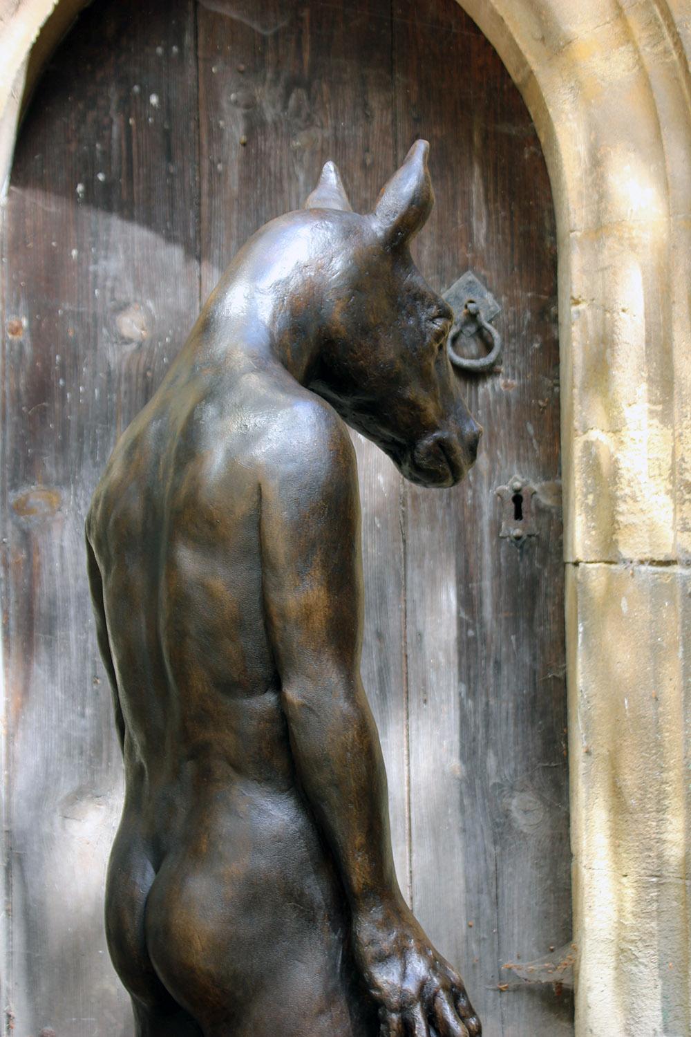 Beth Carter, Kneeling Horse 'with Apple', Bronze Resin, 2007, Edition 6 of 15 For Sale 11