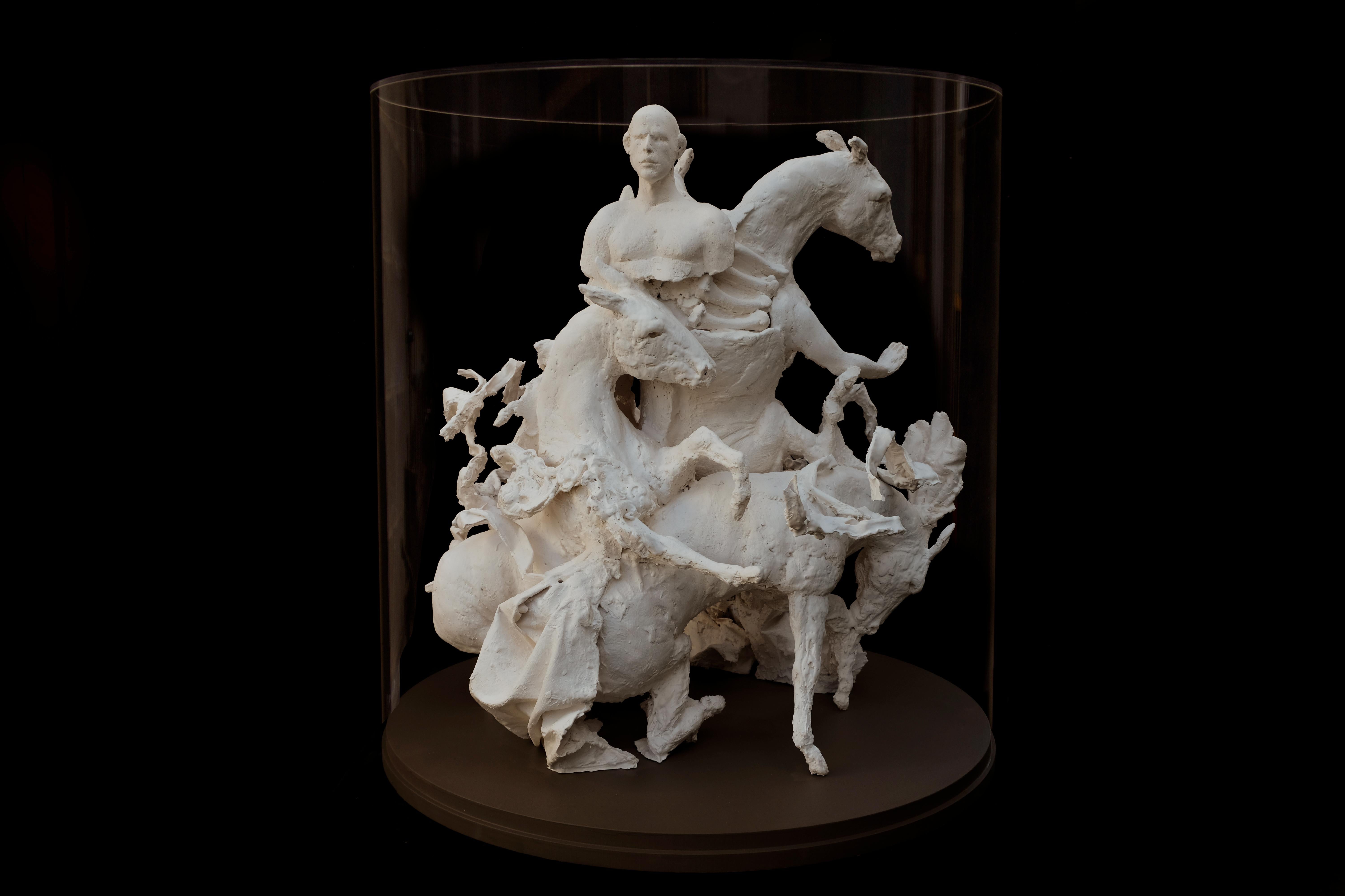 Beth Carter Figurative Sculpture - Farewell Carousel III 