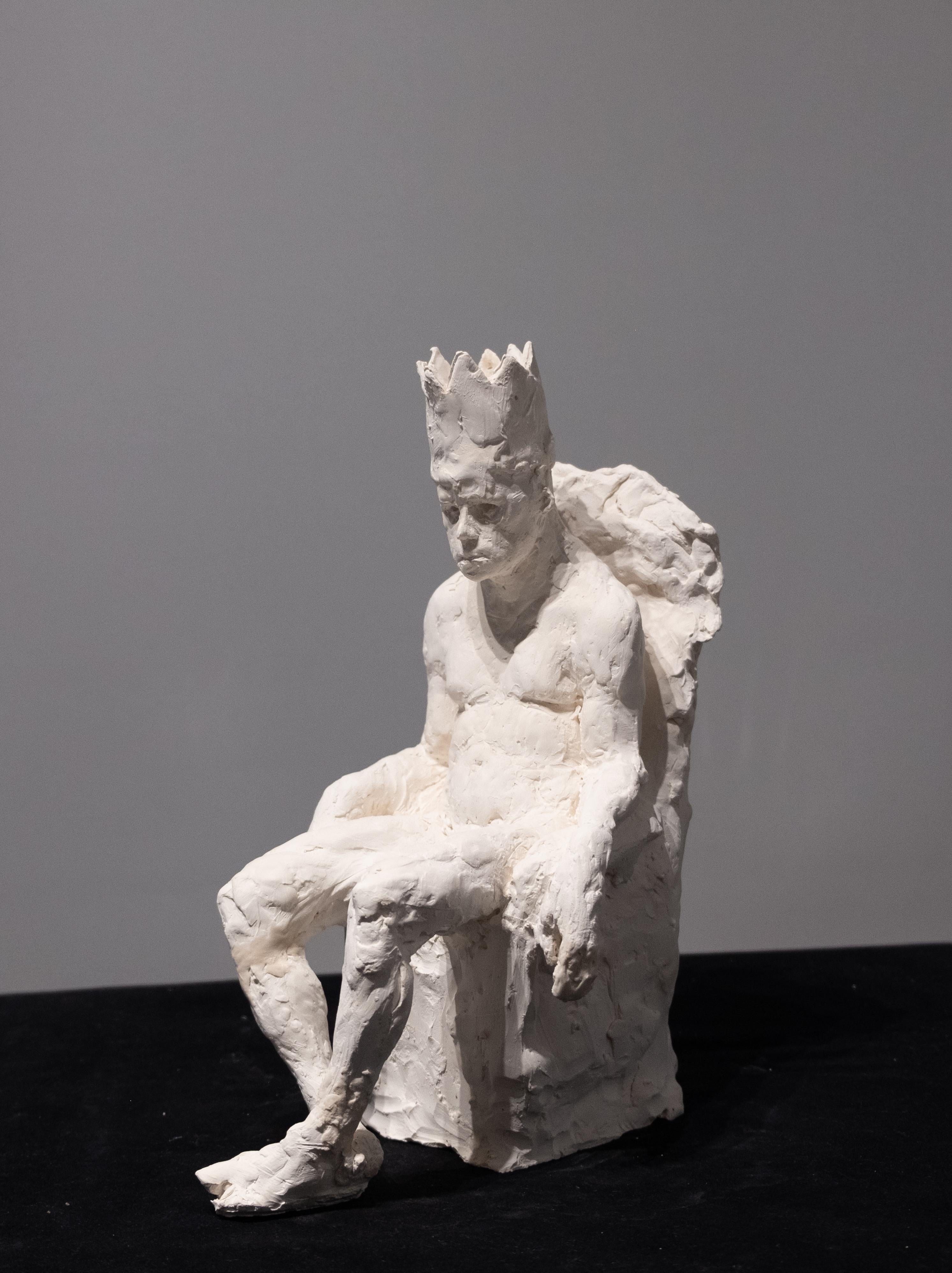 Beth Carter Figurative Sculpture - King Minos in Chair