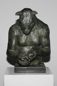 Large Minotaur Bust (with bird)