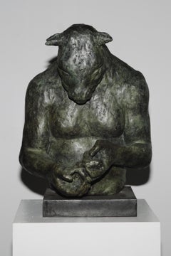 Large Minotaur Bust (with bird)