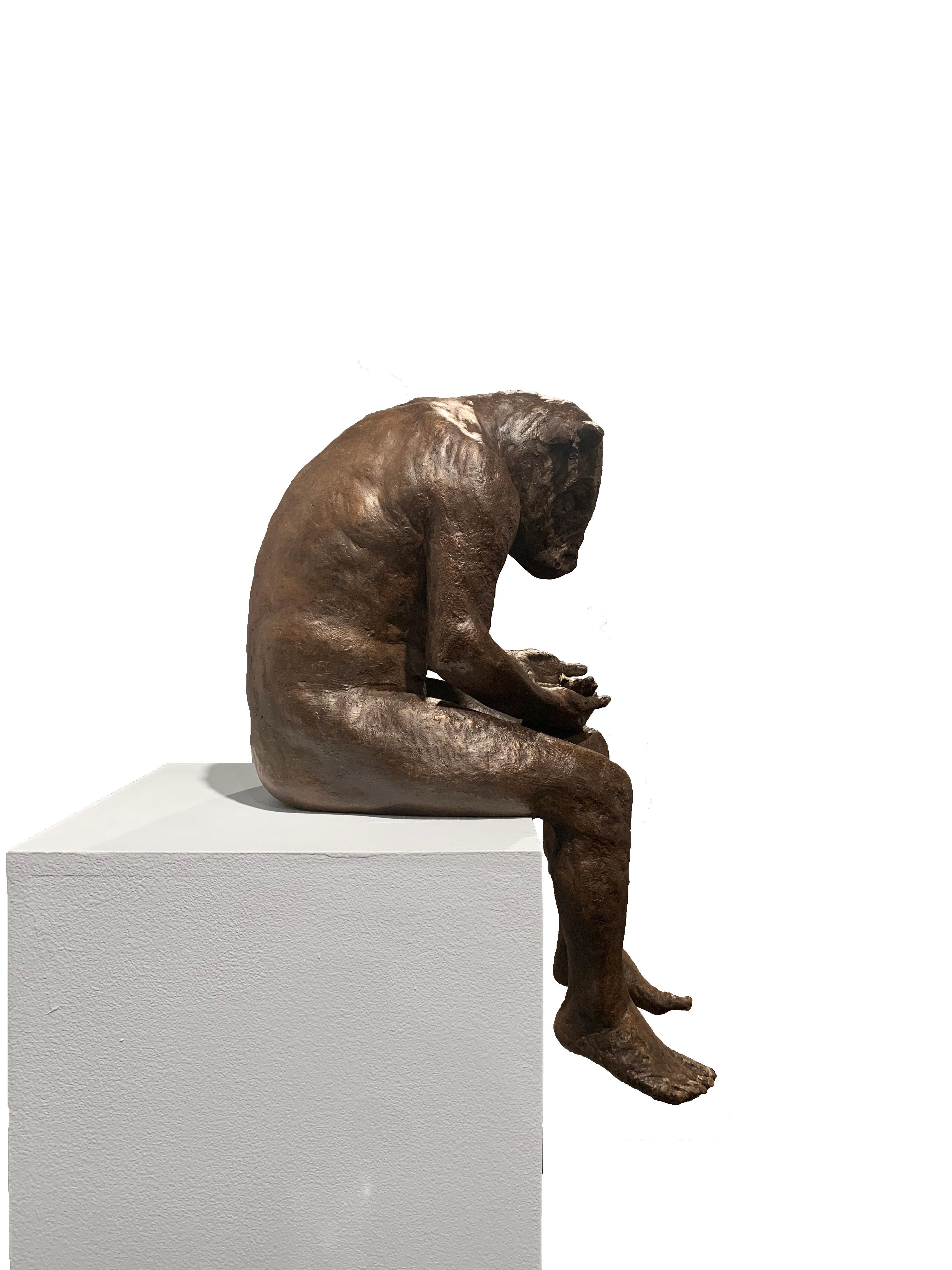 Reading Minotaur IV - Sculpture by Beth Carter
