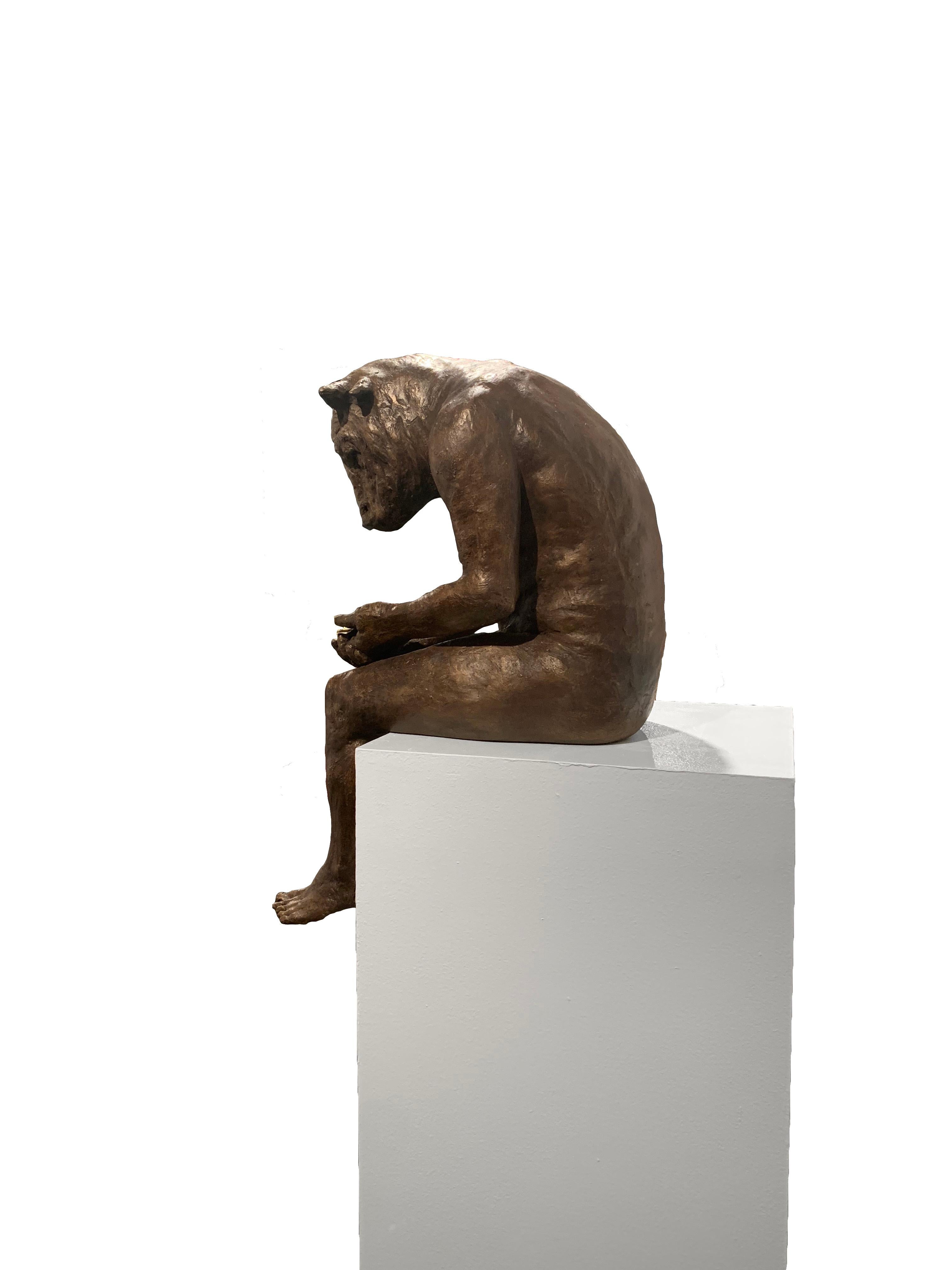 Reading Minotaur IV - Contemporary Sculpture by Beth Carter