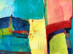 Patchwork de primavera, Técnica mixta sobre lienzo