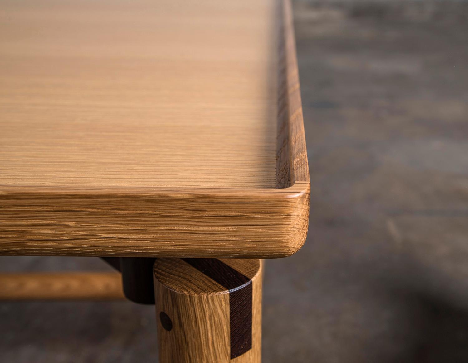 Beth Coffee Table, Rift White Oak, Wenge, Custom, Semigood Design, Modern For Sale 6