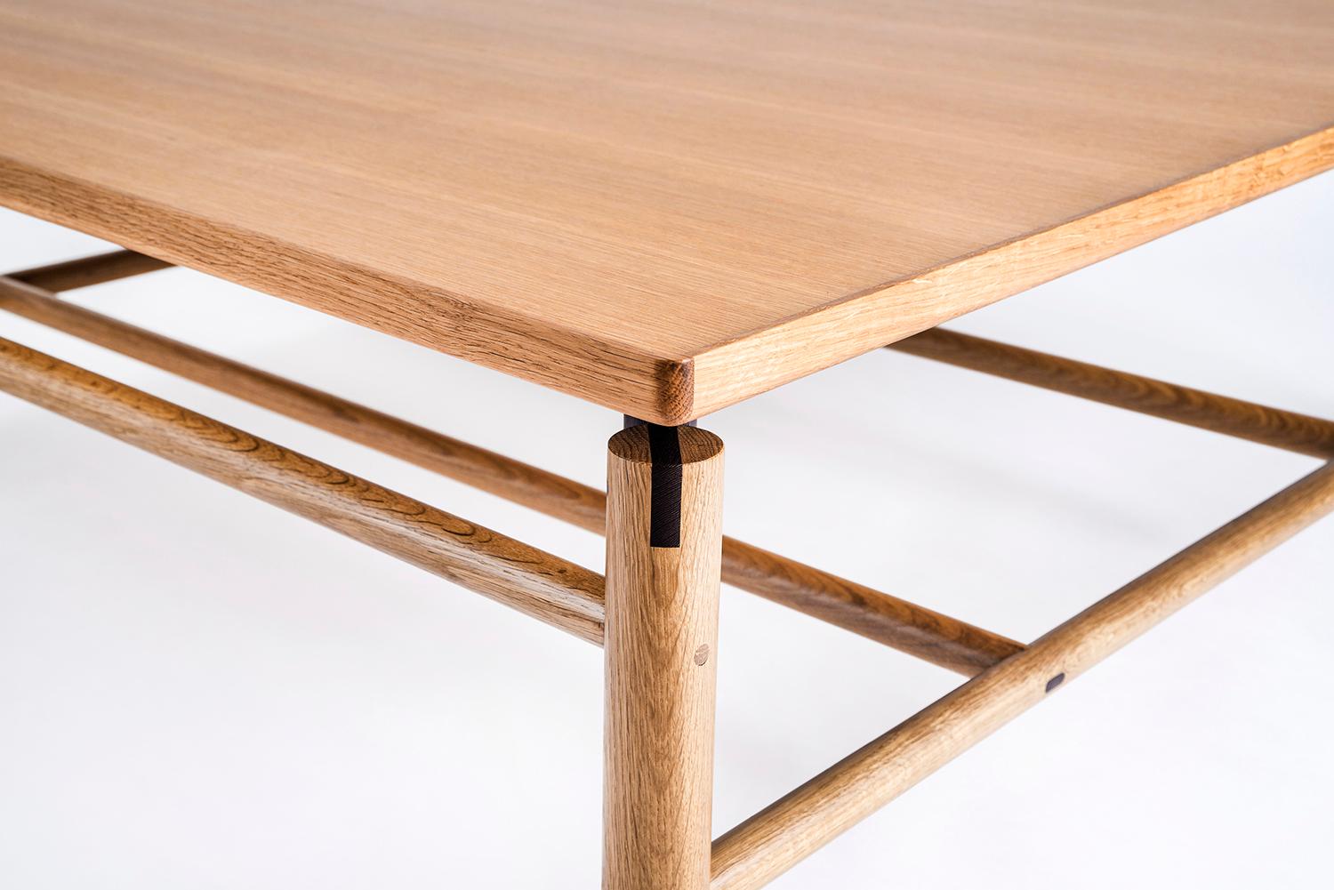Hand-Crafted Beth Coffee Table, Rift White Oak, Wenge, Custom, Semigood Design, Modern For Sale