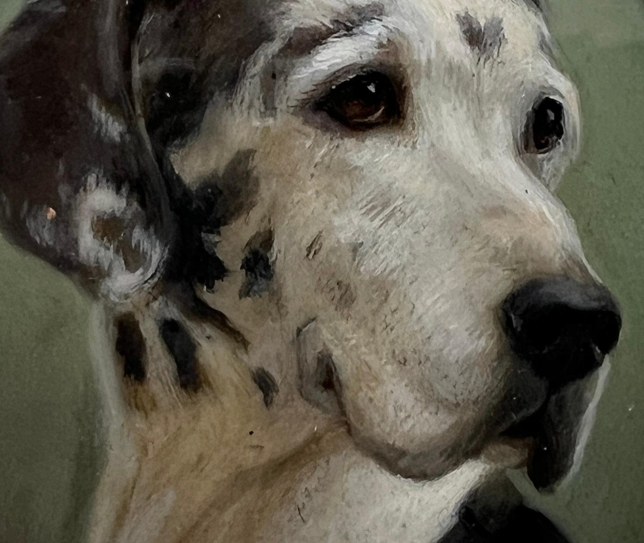Women's Beth De Loiselle Miniature Oil Great Dane Dog/Paul Eaton Bespoke Pendant For Sale