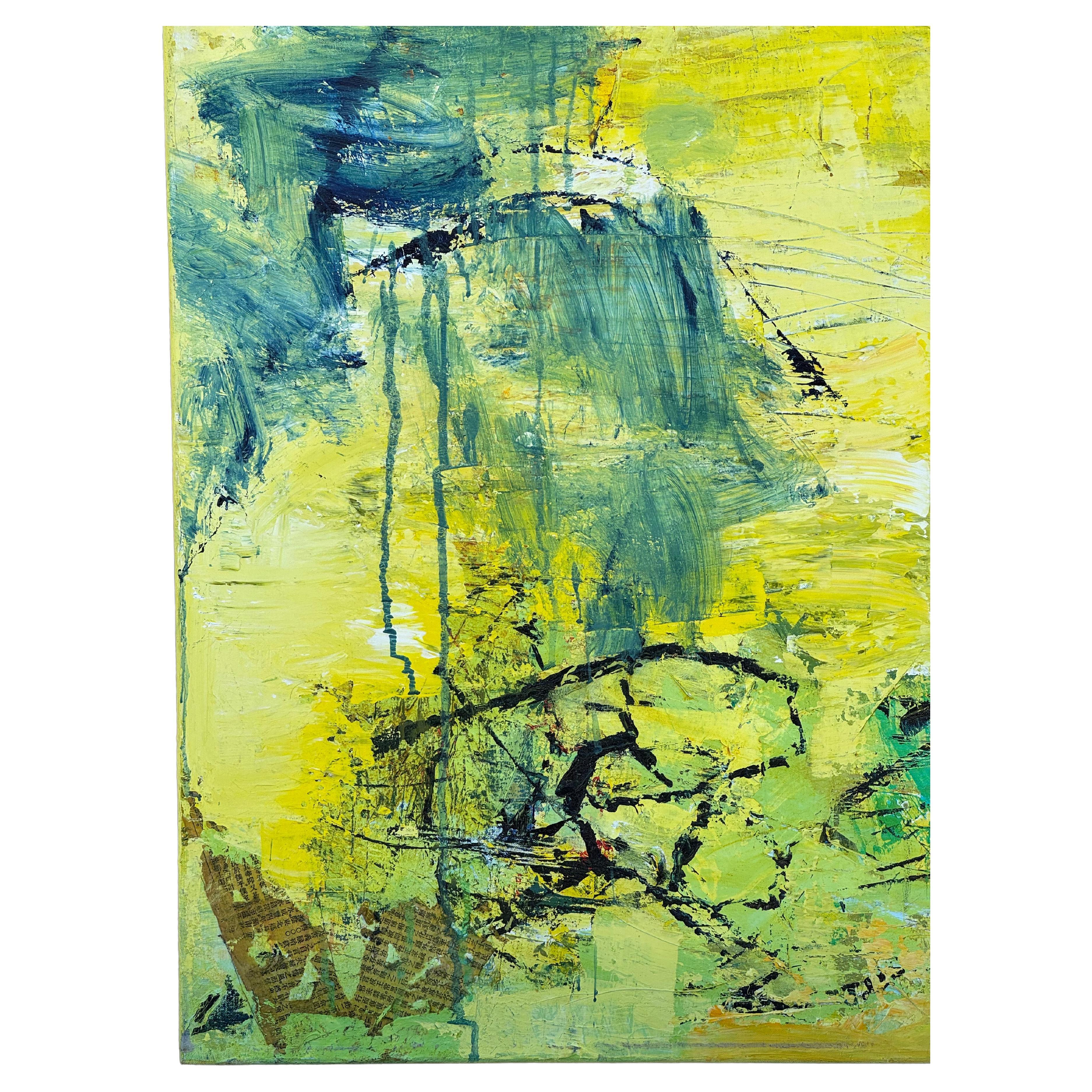 Beth Donahue Abstract Oil On Canvas Painting In Good Condition For Sale In Bradenton, FL