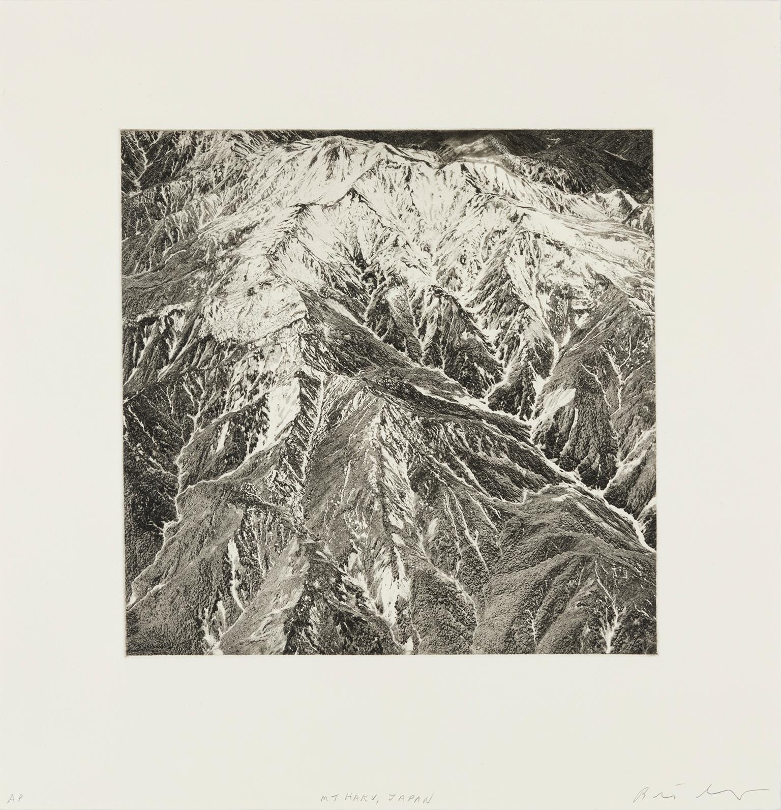 Beth Ganz Landscape Print – Berg Haru, Japan" - aus der Serie "Axis Mundi", Contemporary