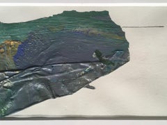 "Rock Formation II" von Beth Hammack; 17" x 22" gerahmte abstrakte Ölgemälde