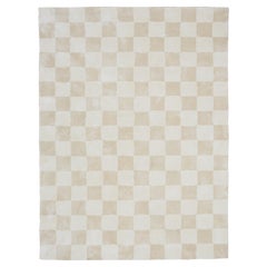 Beth Hand Tufted Silk Checkered Rug