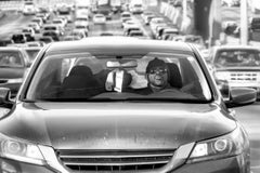 "Denizens, #15" black & white photography - travel - highway - portrait