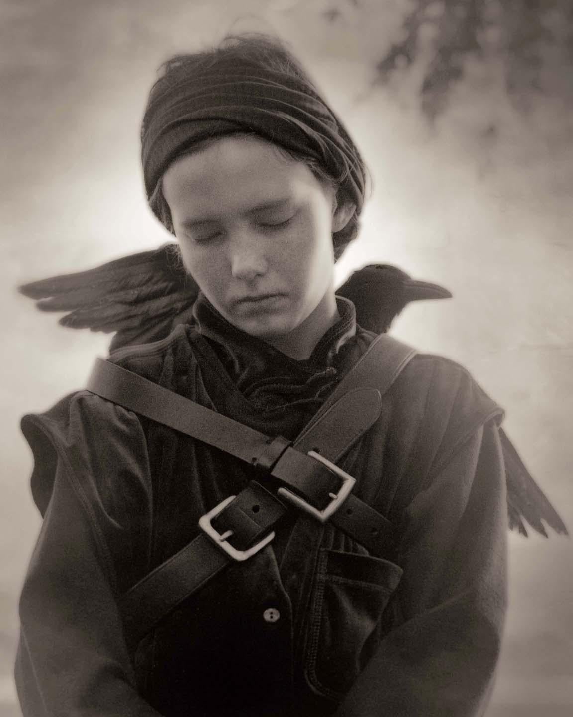 Beth Moon Black and White Photograph - Flight of the Raven