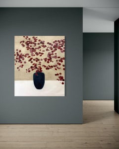 "Serenity", Contemporary Abstracted Floral Oil Painting