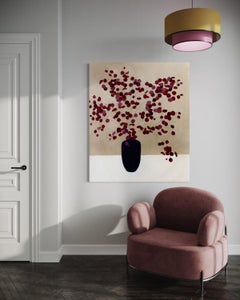 "Serenity", Contemporary Abstracted Floral Oil Painting