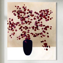 "Serenity", Contemporary Abstracted Floral Oil Painting