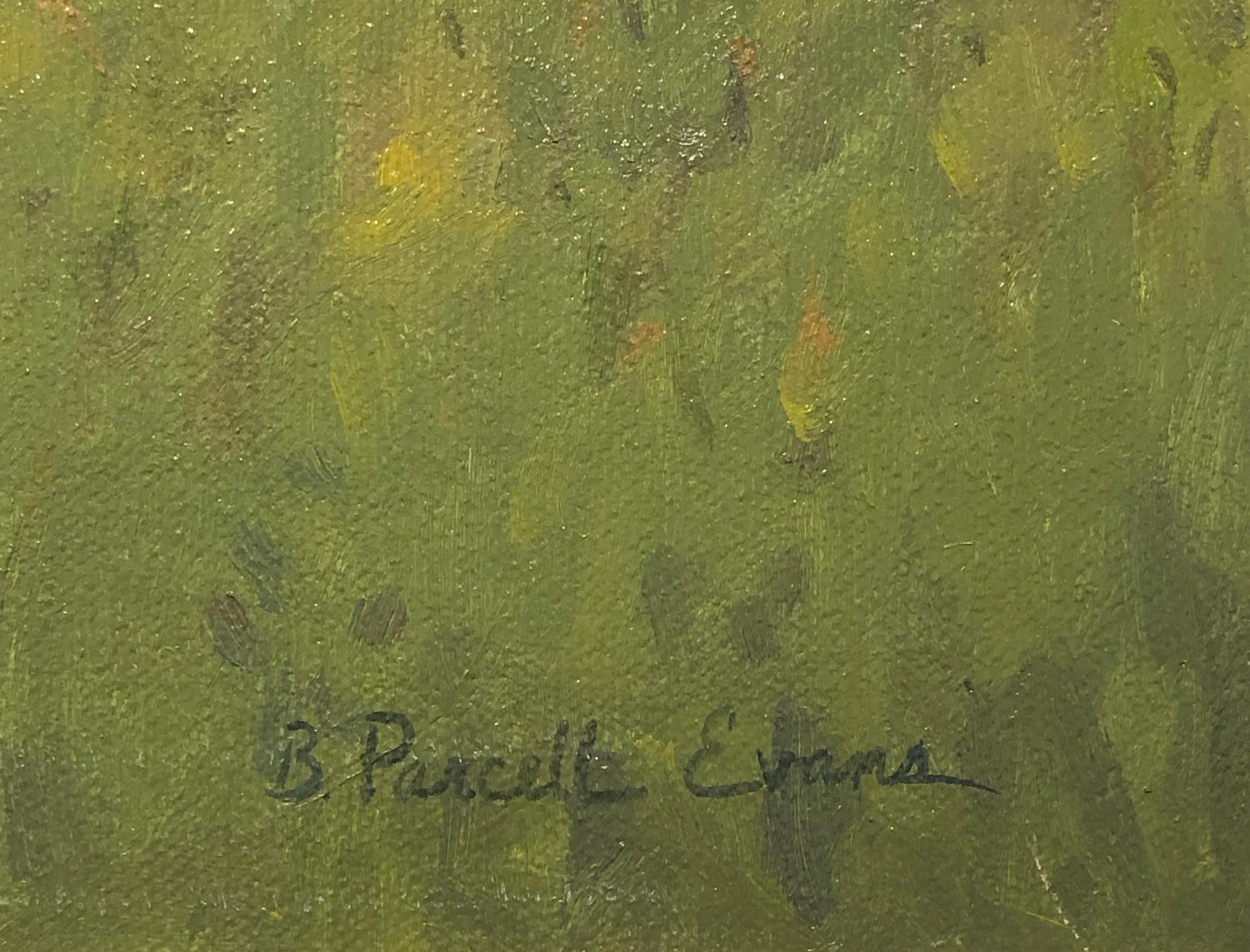 Beth Parcell, „Peaceful Evening“, 16x20 Equine-Pferd-Bauernlandschaft, Ölgemälde im Angebot 1