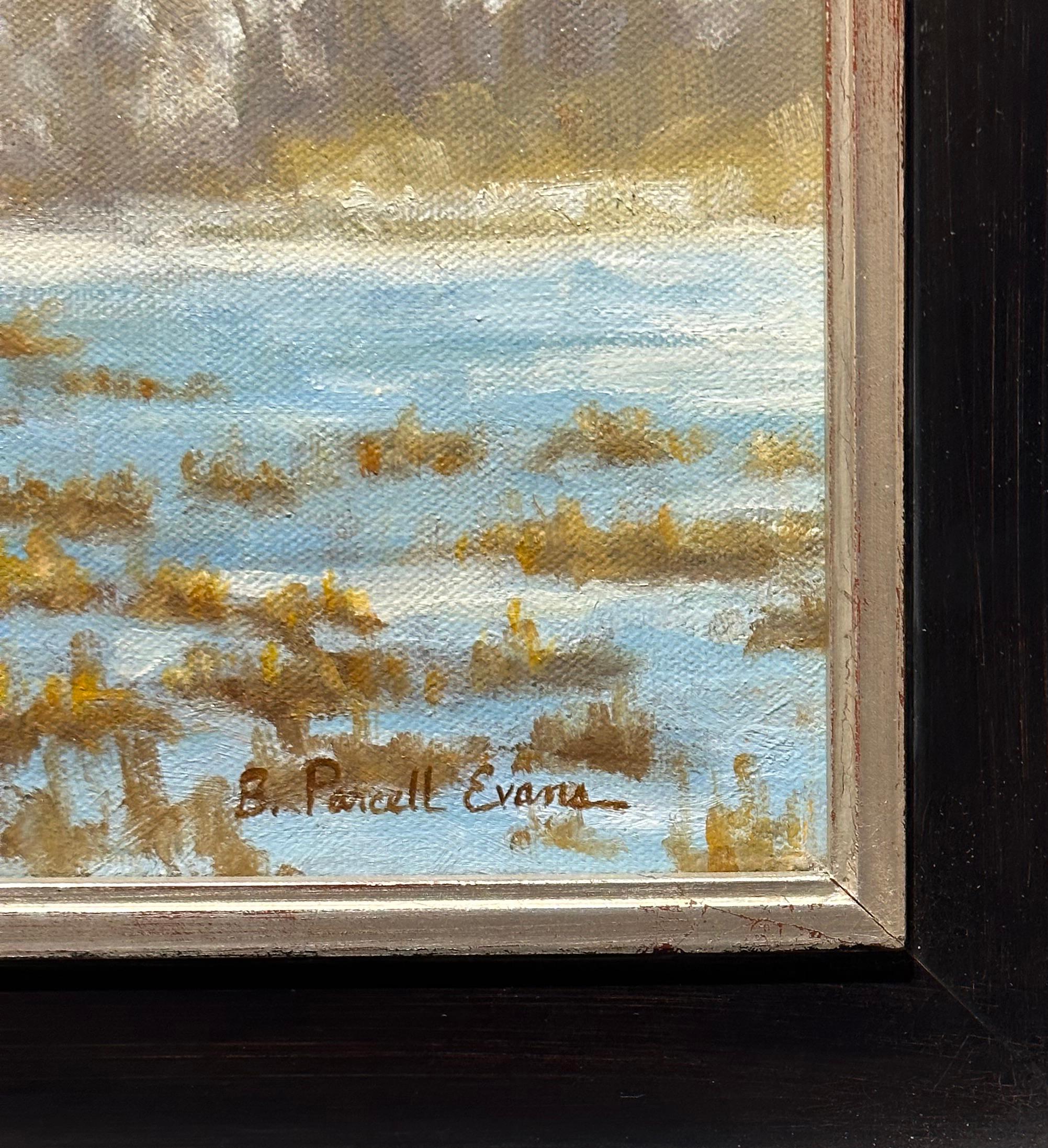 Beth Parcell, „Winter Hunt“, 9x12 Schneewittchen-Equine-Fuchs-Landschaft, Ölgemälde  im Angebot 3