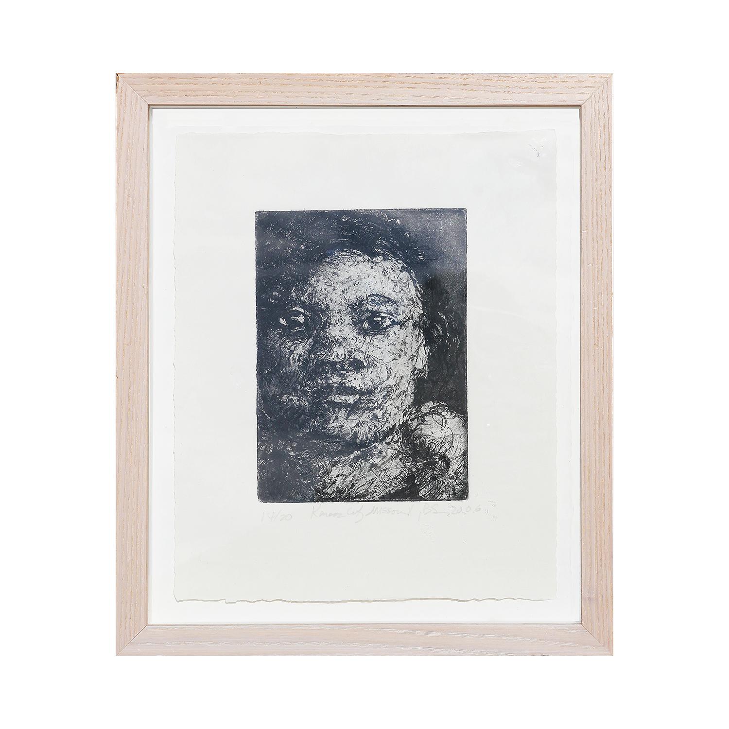 Stampa figurativa di una donna in bianco e nero 14/20 - Print di Beth Secor