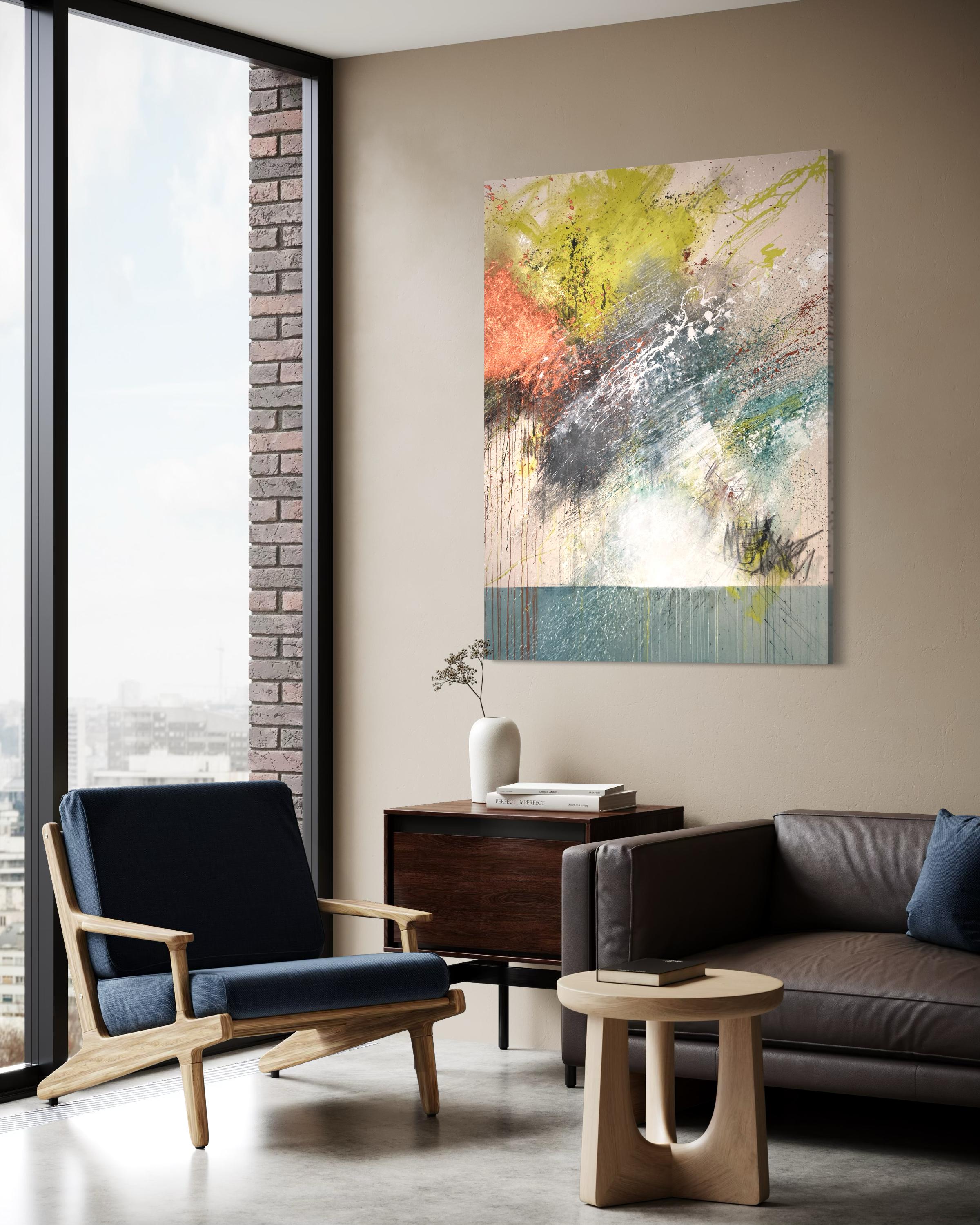 A New Day - Pittura astratta contemporanea - Painting Contemporaneo di Beth Shields