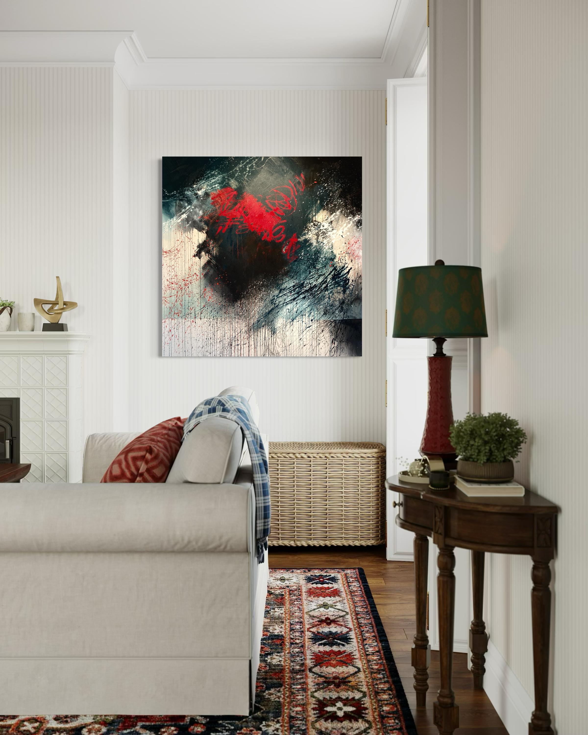 Across the Universe - Pittura astratta contemporanea - Mixed Media Art Contemporaneo di Beth Shields