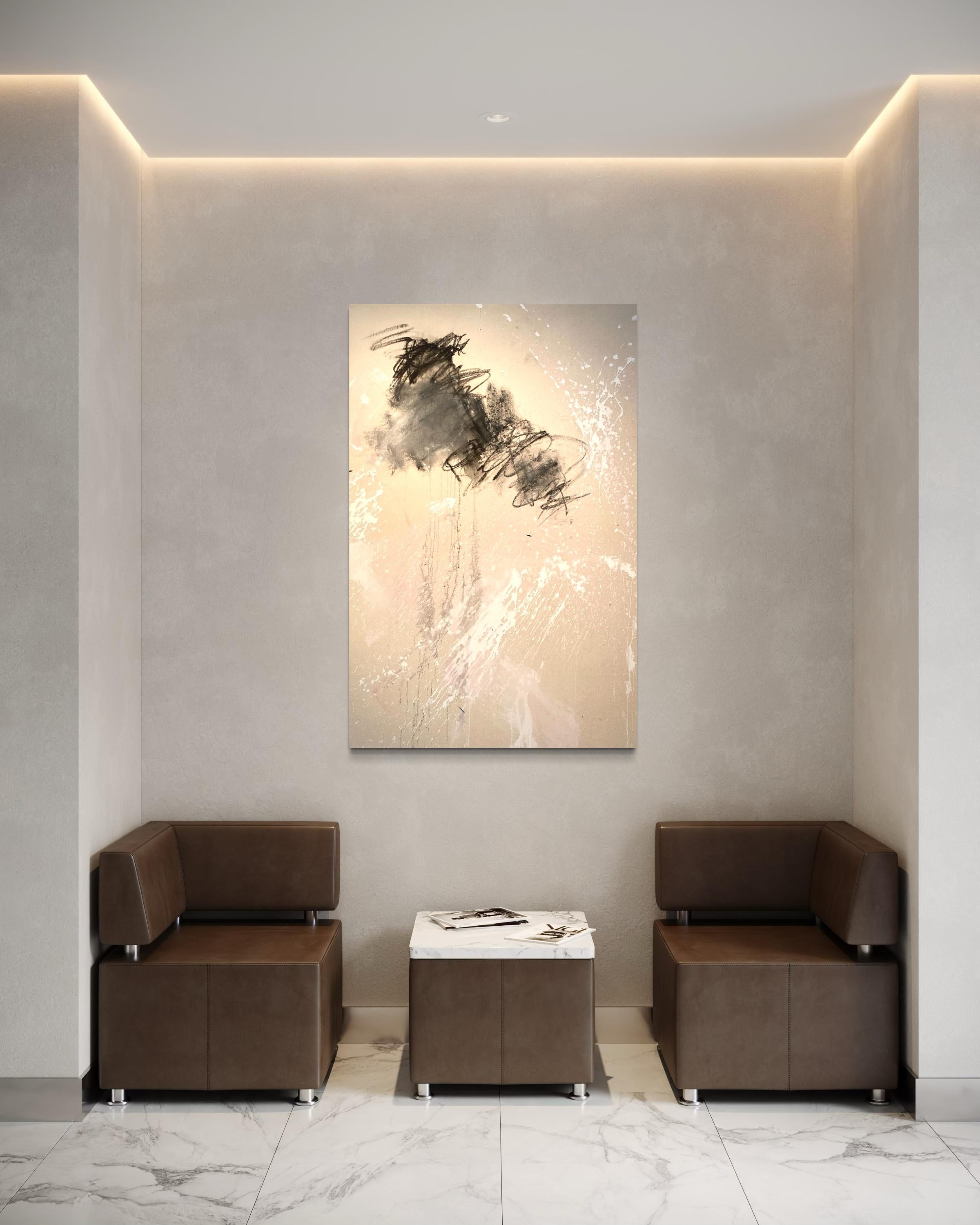 Being and Nothingness - Contemporary Abstract Painting - Contemporain Mixed Media Art par Beth Shields