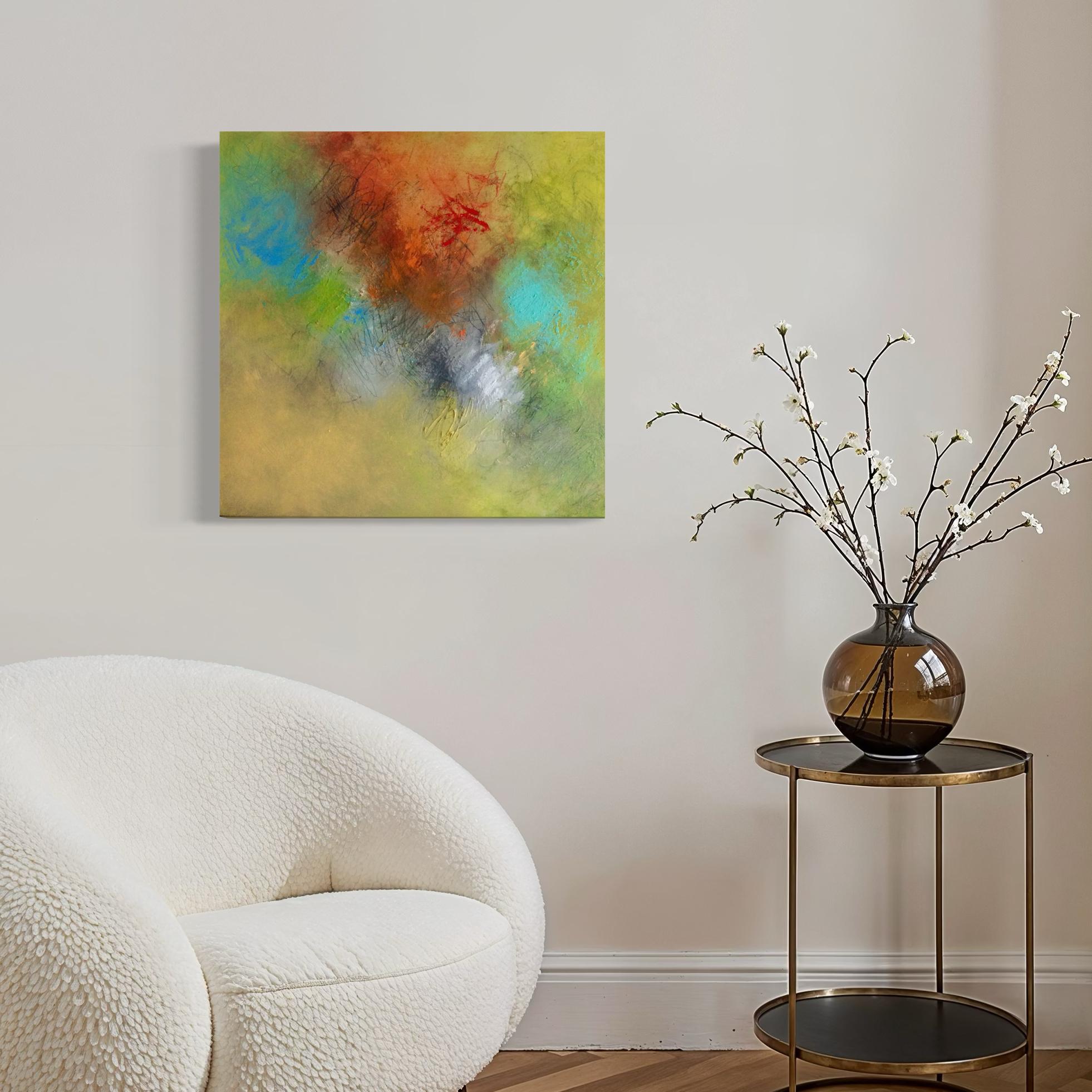 Earth Song - Contemporary Abstract Painting (Zeitgenössisch), Mixed Media Art, von Beth Shields