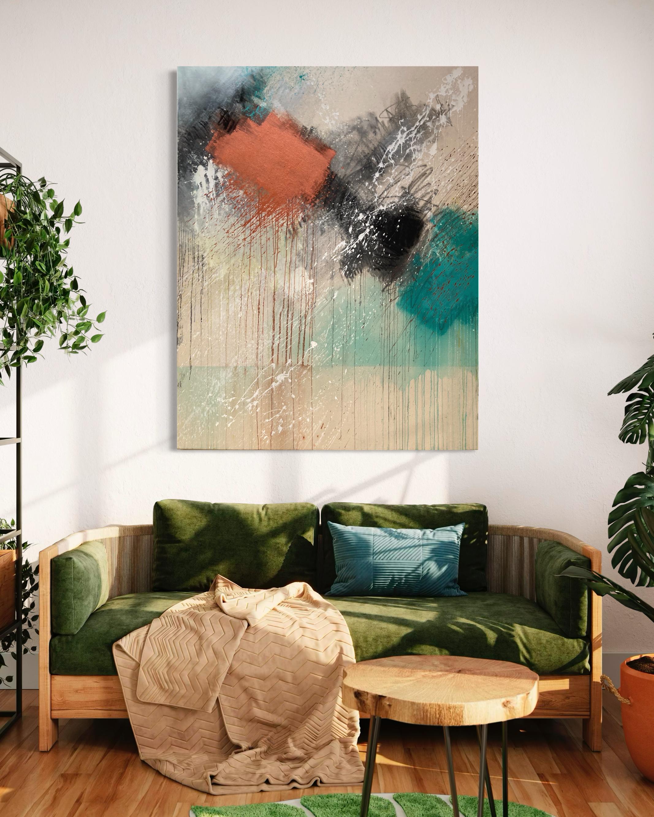Tornare a casa - Pittura astratta contemporanea - Mixed Media Art Contemporaneo di Beth Shields