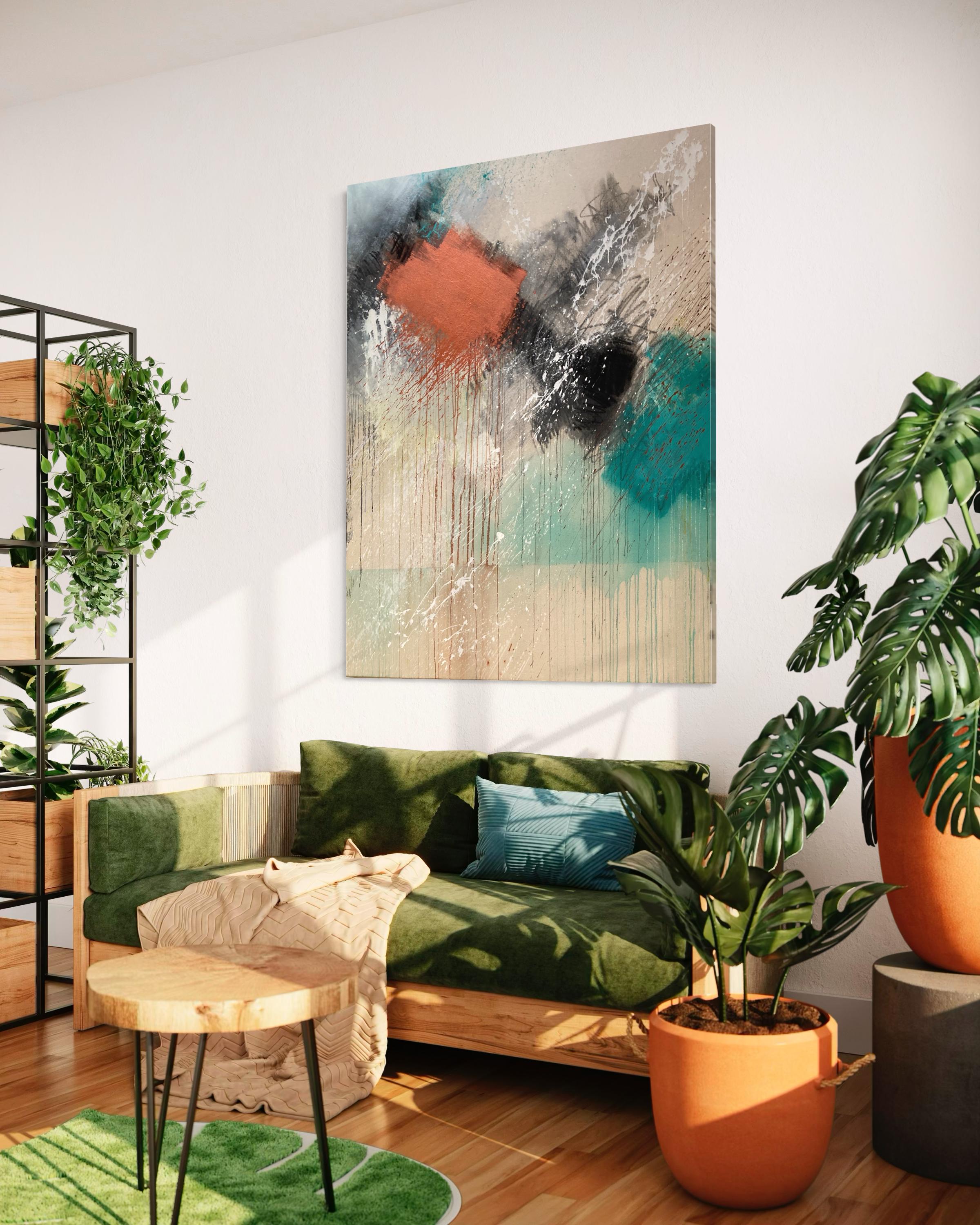 Volver a casa - Pintura abstracta contemporánea - Painting Contemporáneo de Beth Shields
