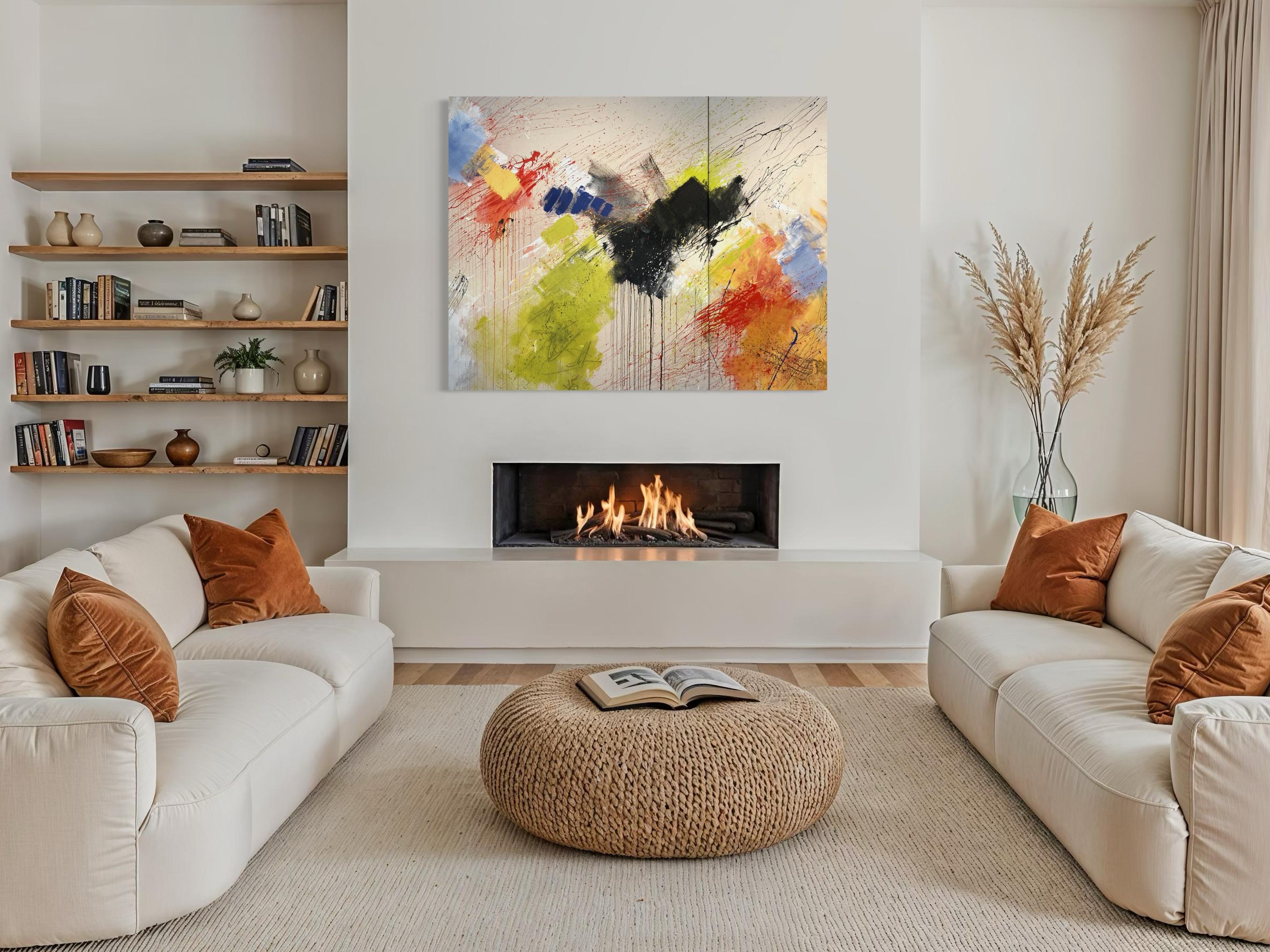 Heart and Soul - Contemporary Abstract Painting (Zeitgenössisch), Mixed Media Art, von Beth Shields