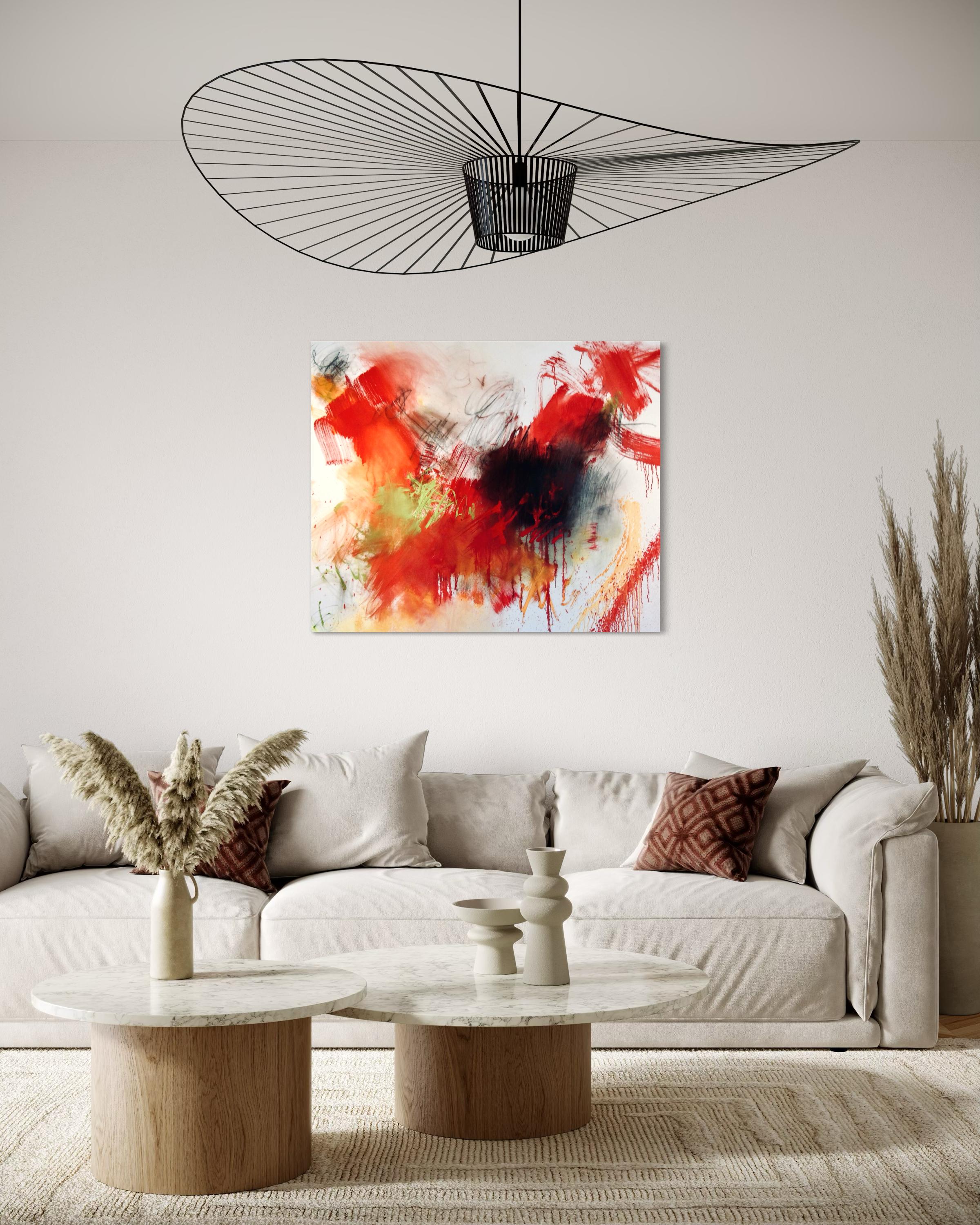 Heartthrob - Peinture abstraite contemporaine - Contemporain Mixed Media Art par Beth Shields