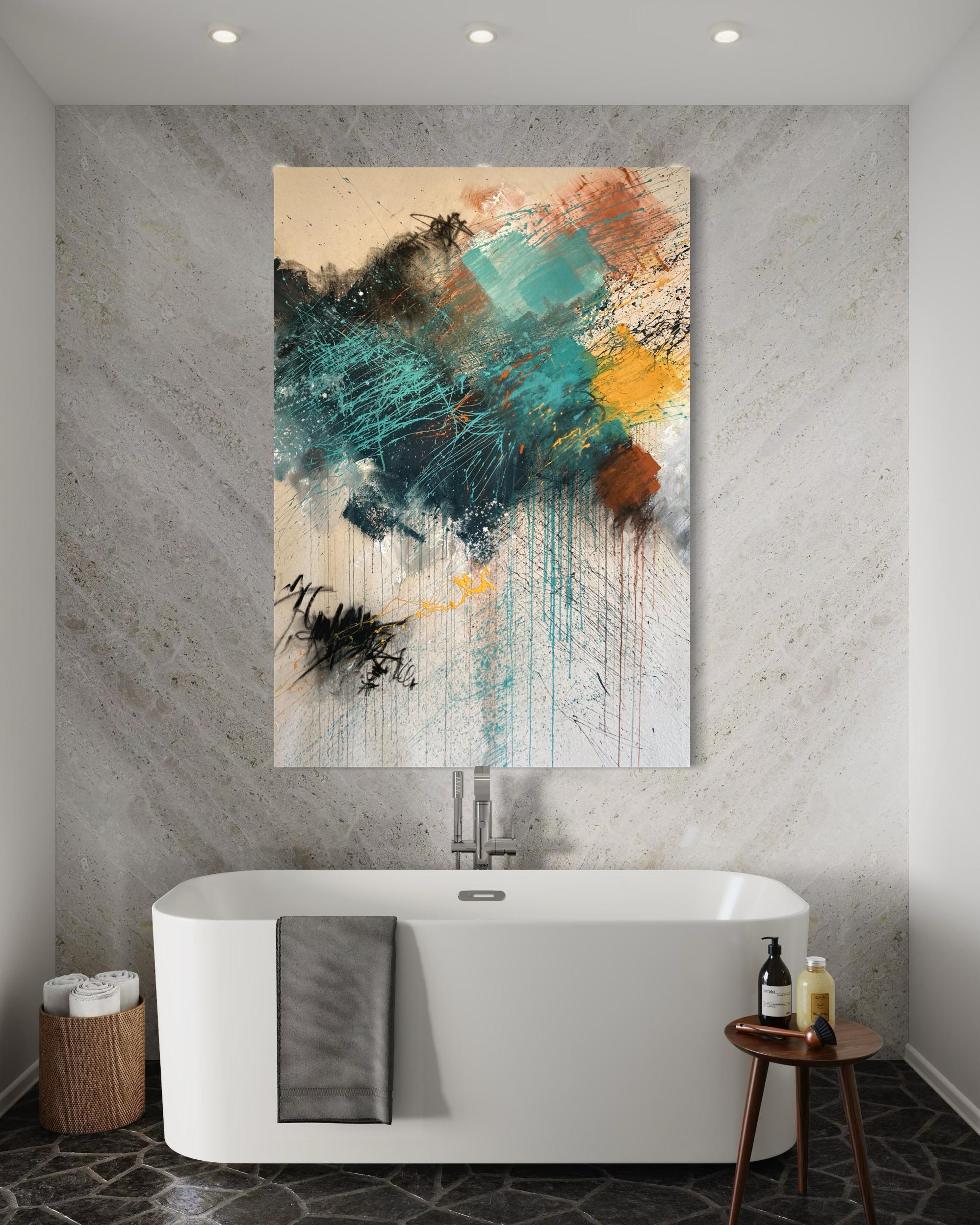 I Rise - Contemporary Abstract Painting im Angebot 1
