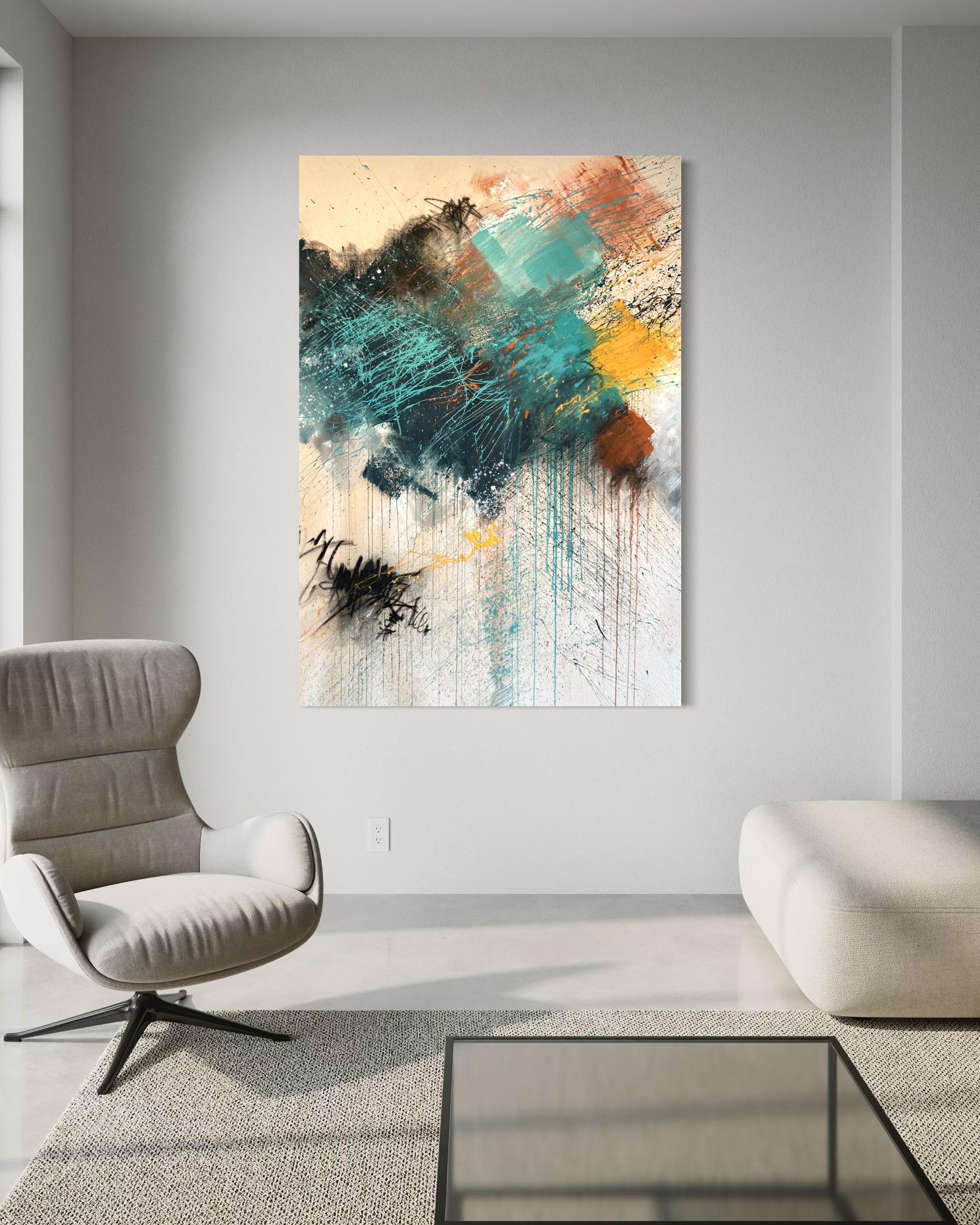 I Rise - Contemporary Abstract Painting im Angebot 2