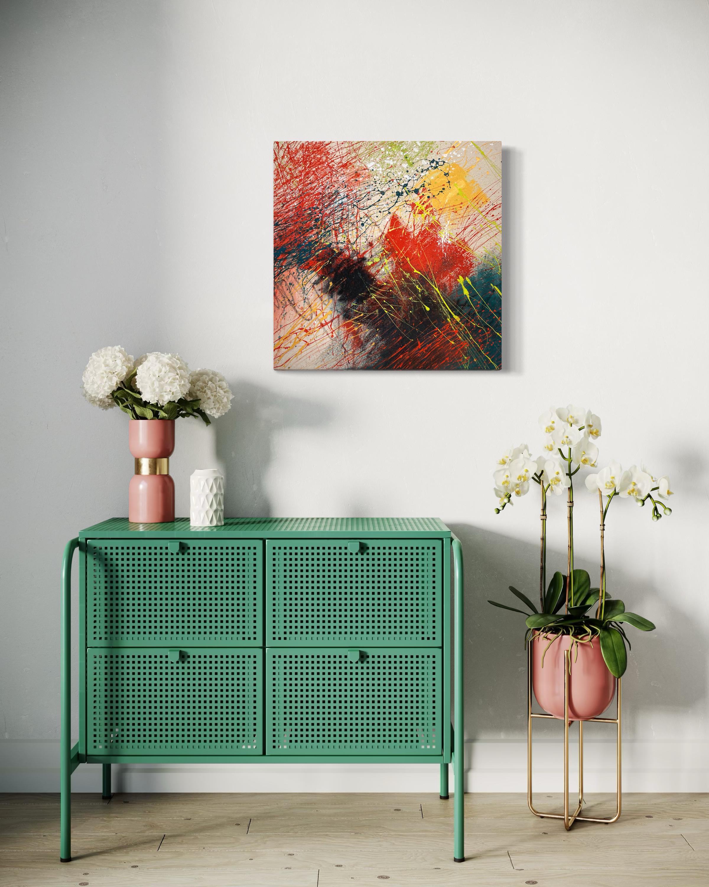 Alegría - Pintura Abstracta Contemporánea - Abstract Painting Marrón de Beth Shields
