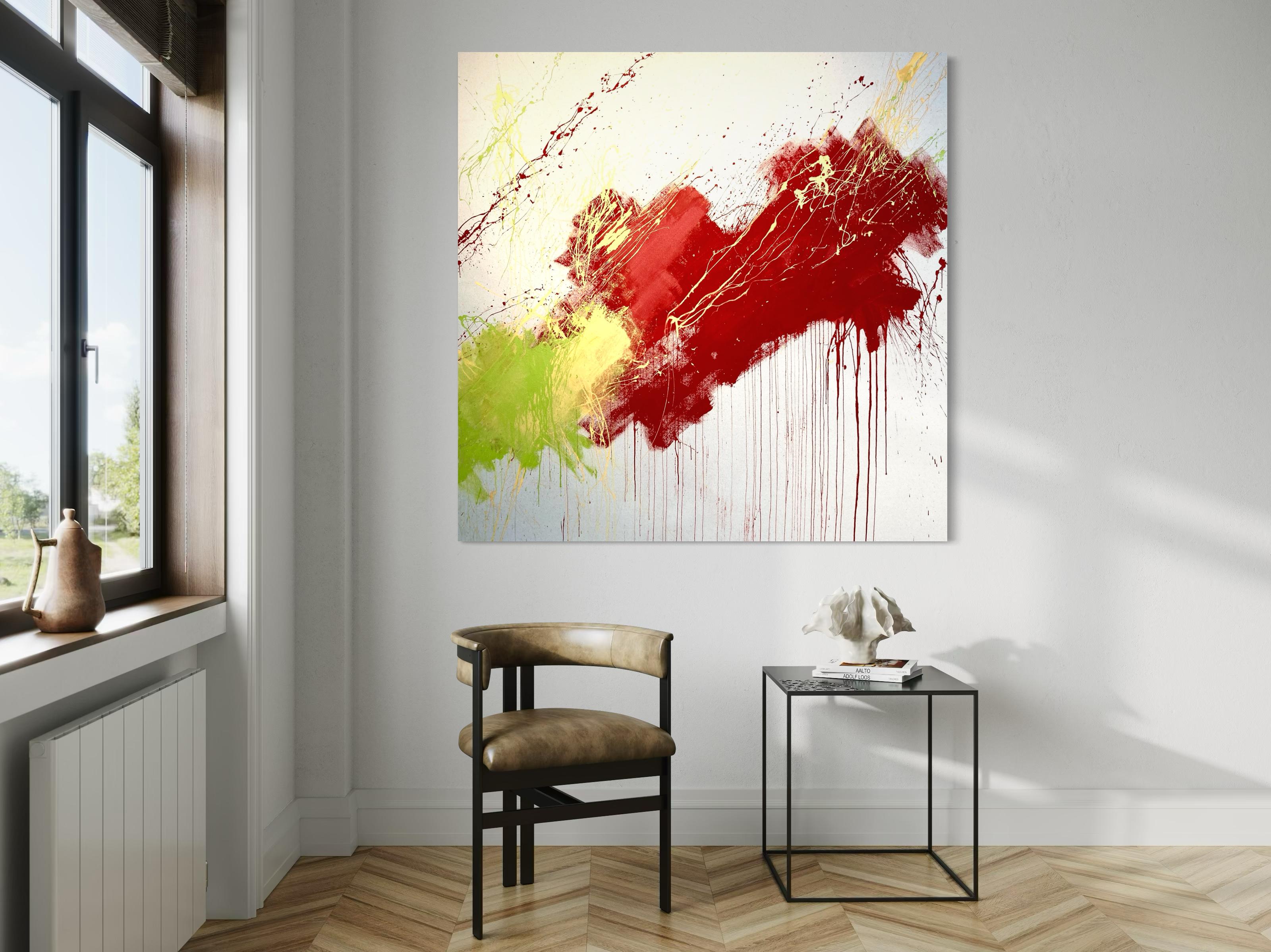 Rosso - Pittura astratta contemporanea - Painting Contemporaneo di Beth Shields