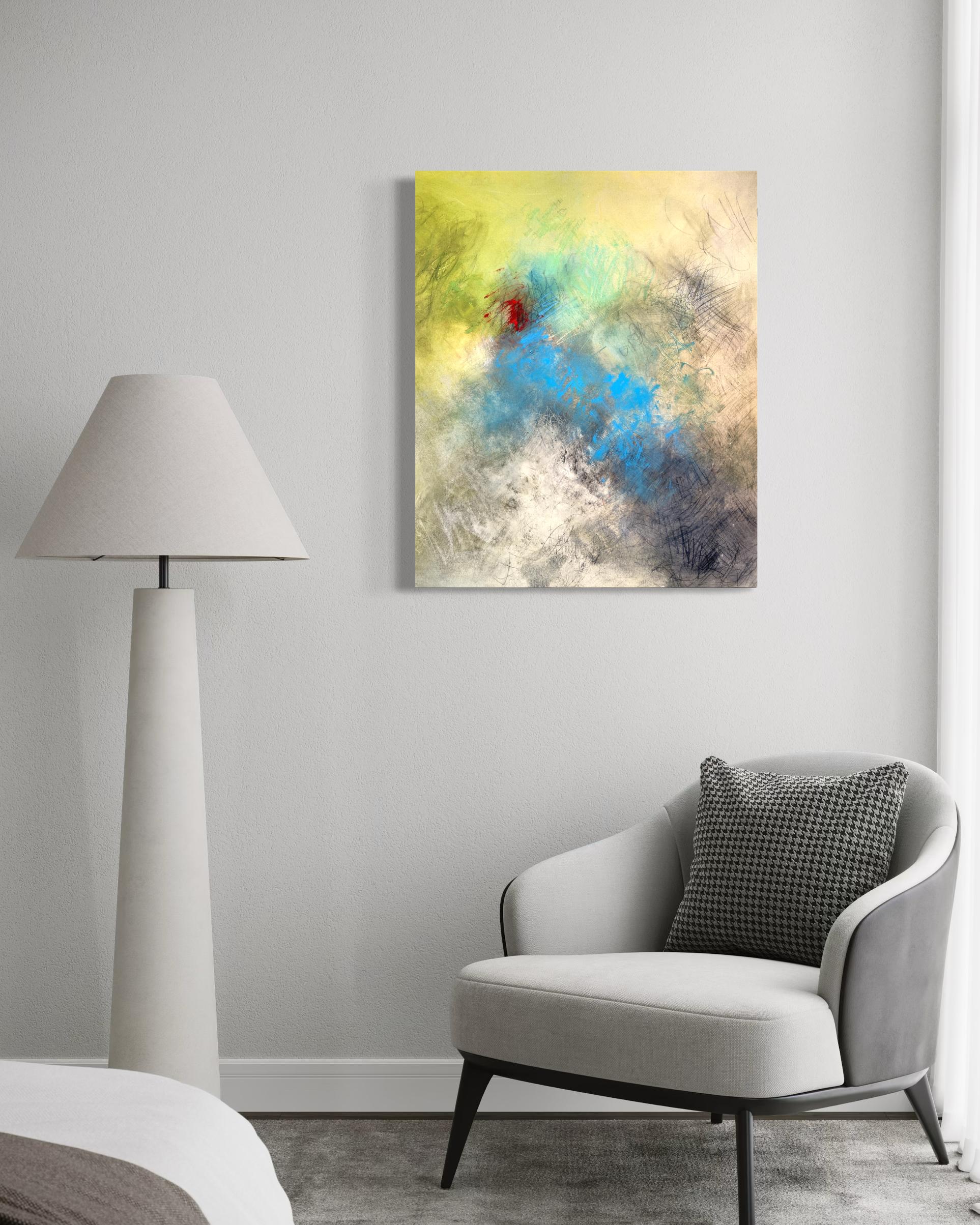Spring Song - Contemporary Abstract Painting - Contemporain Mixed Media Art par Beth Shields