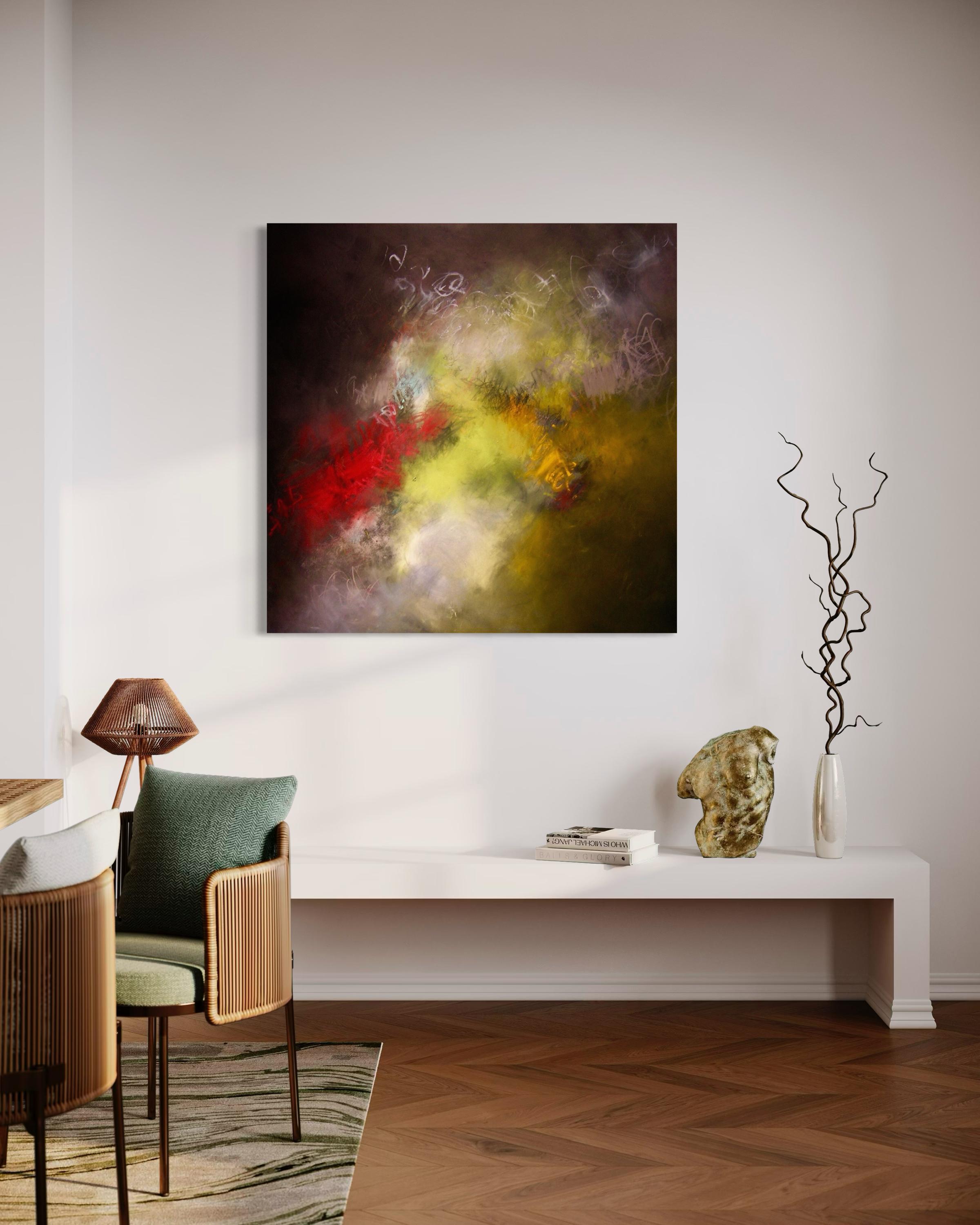 El nacimiento del tiempo - Pintura abstracta contemporánea - Painting de Beth Shields